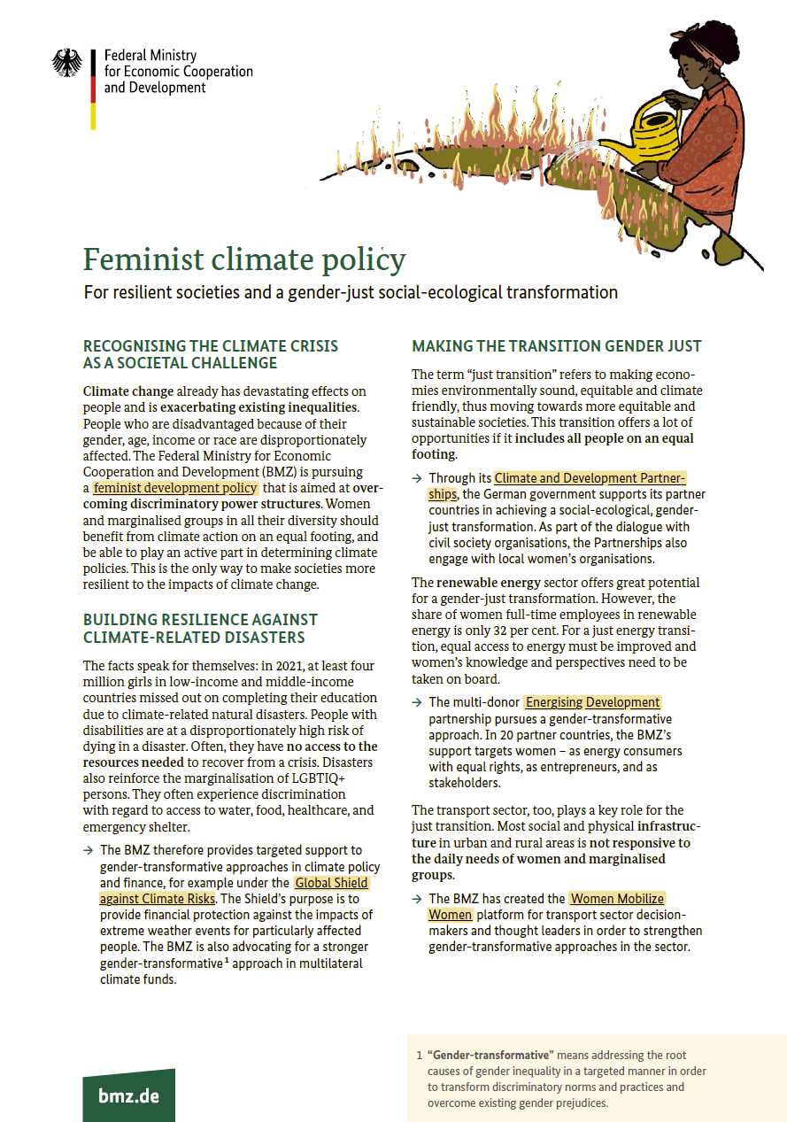Cover: Feminist climate policy