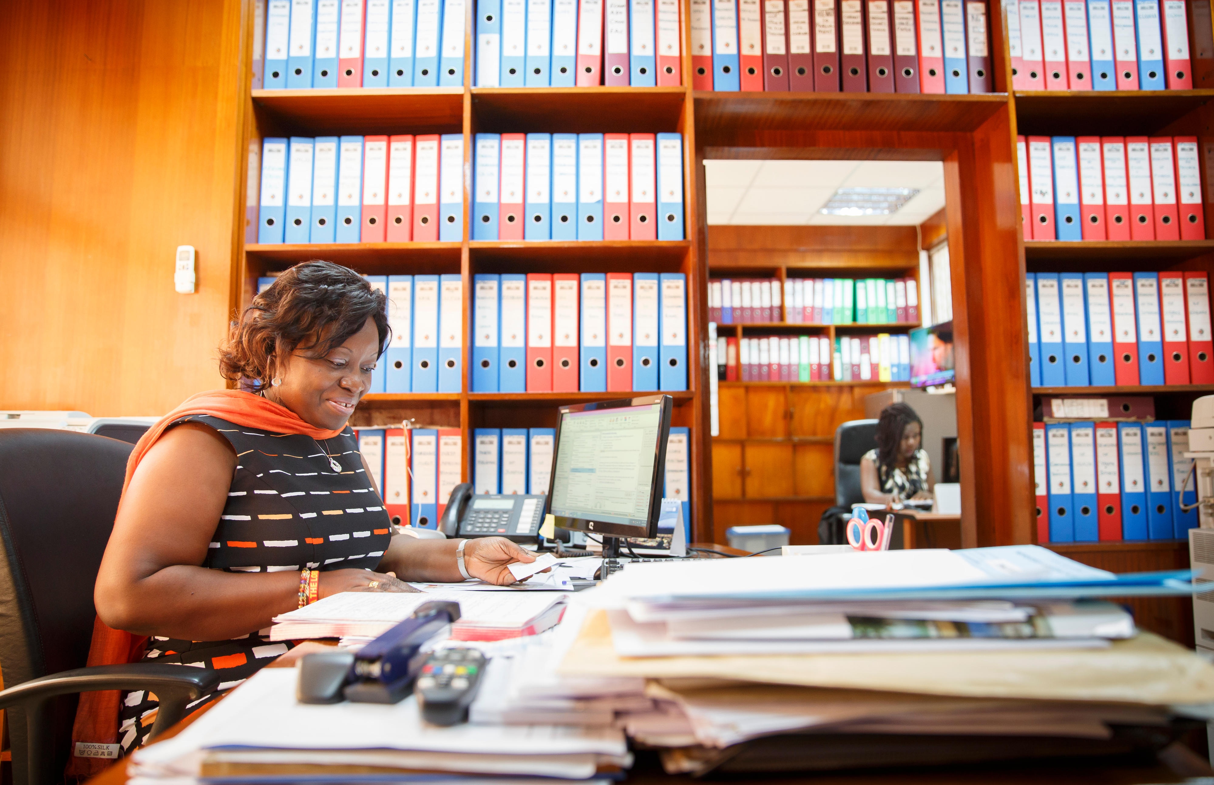 Employee at the Ministry of Finance in Accra, Ghana