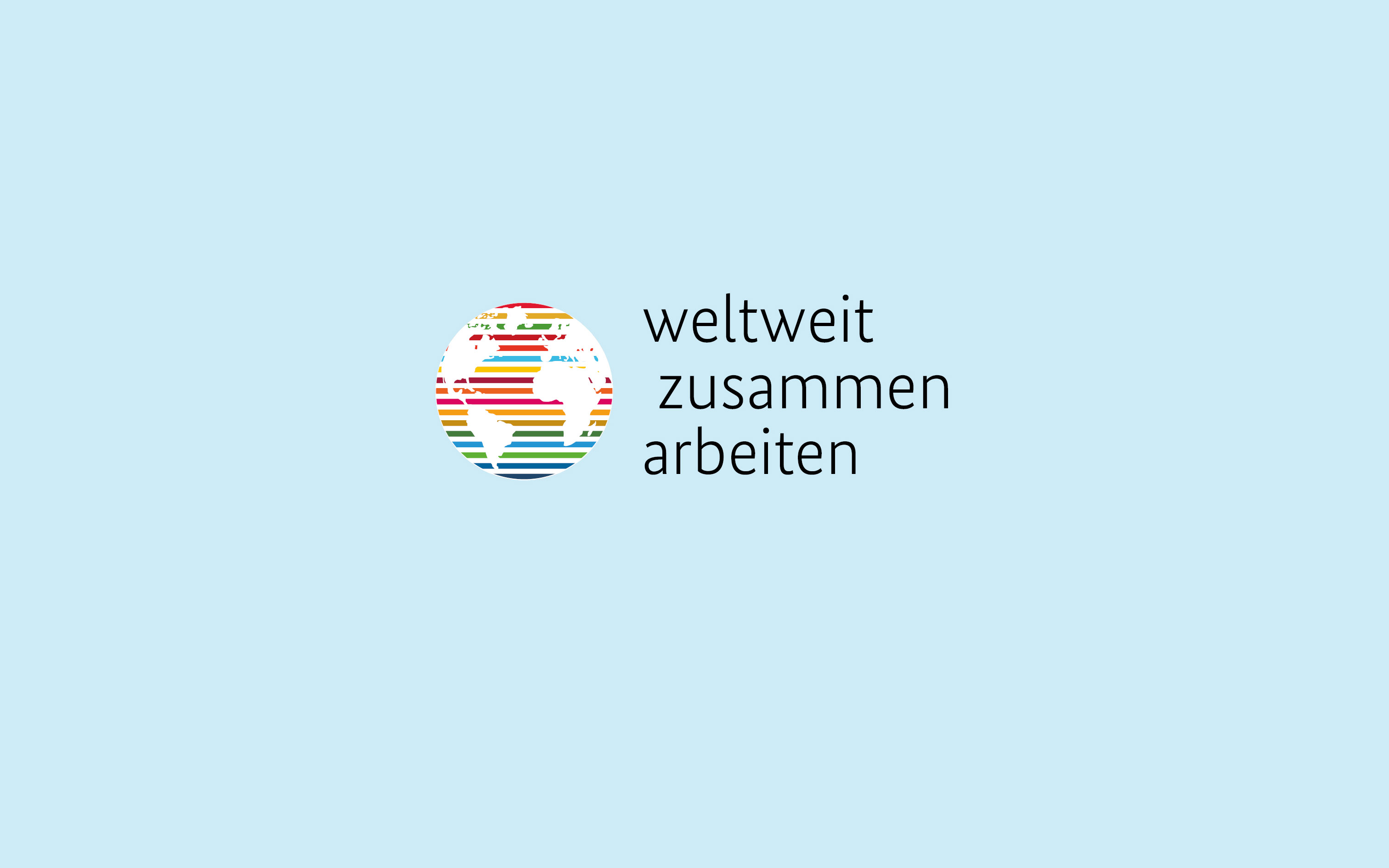 Logo: weltweit zusammen arbeiten
