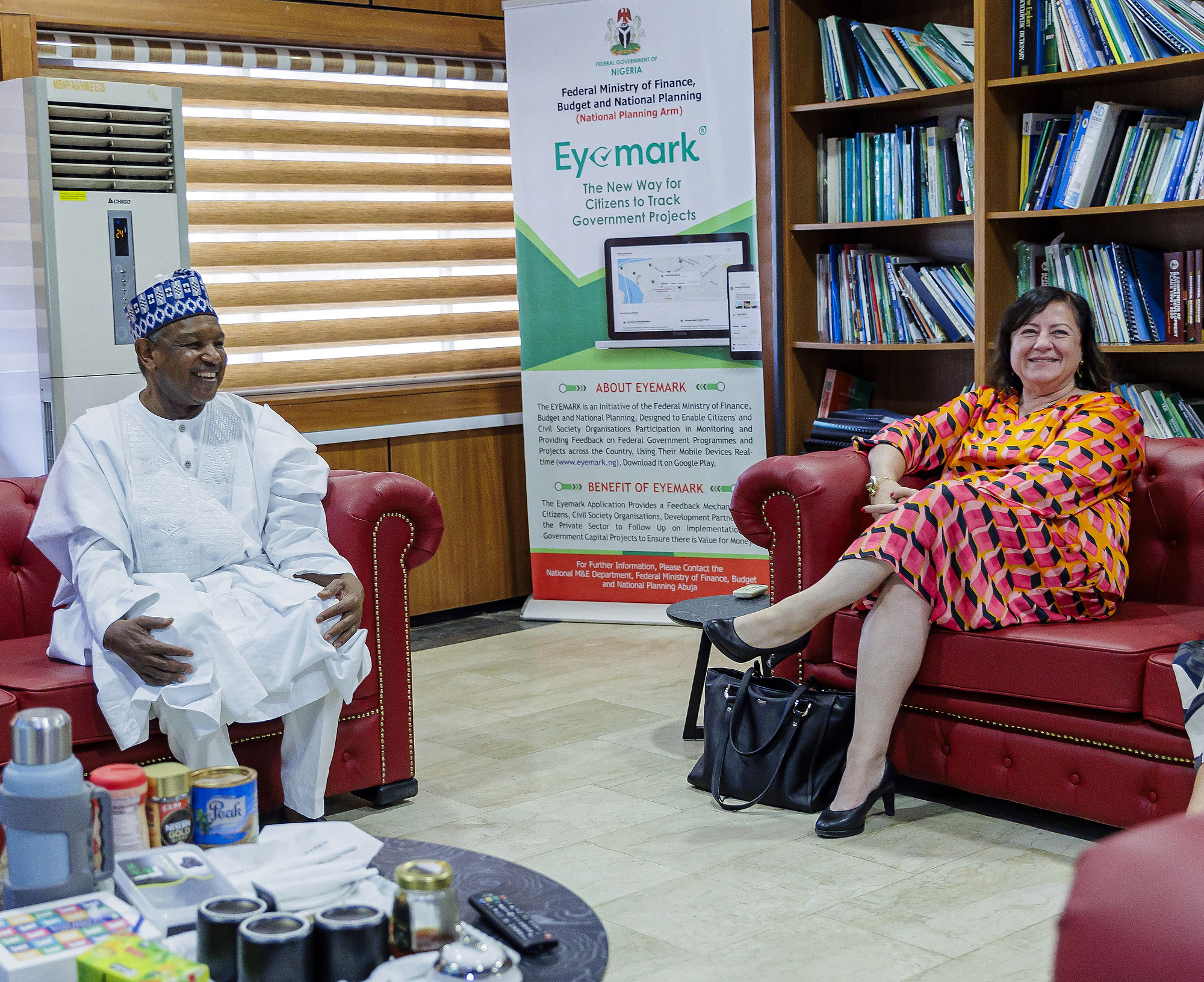 Parliamentary State Secretary Dr Bärbel Kofler and the Nigerian Minister of Budget and Economic Planning Abubakar Atiku Bagudu