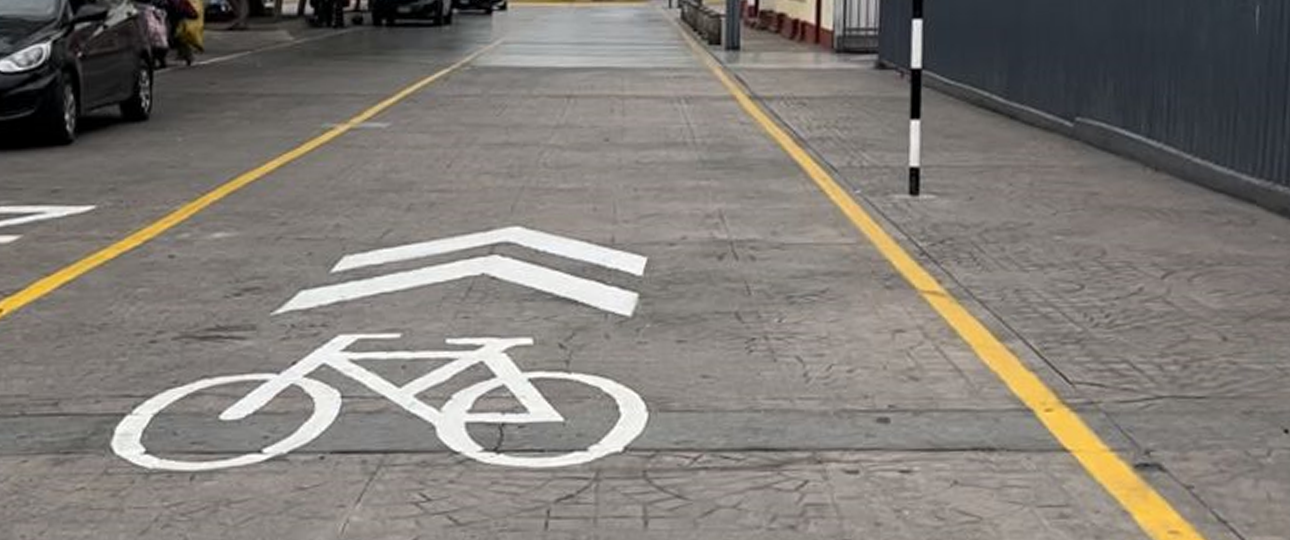 Cycle path in Lima, which was built with the support of the Federal Ministry for Economic Cooperation and Development