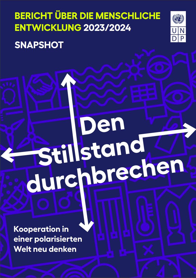 Titelblatt: Bericht über die menschliche Entwicklung 2023/2024 (Snapshot)