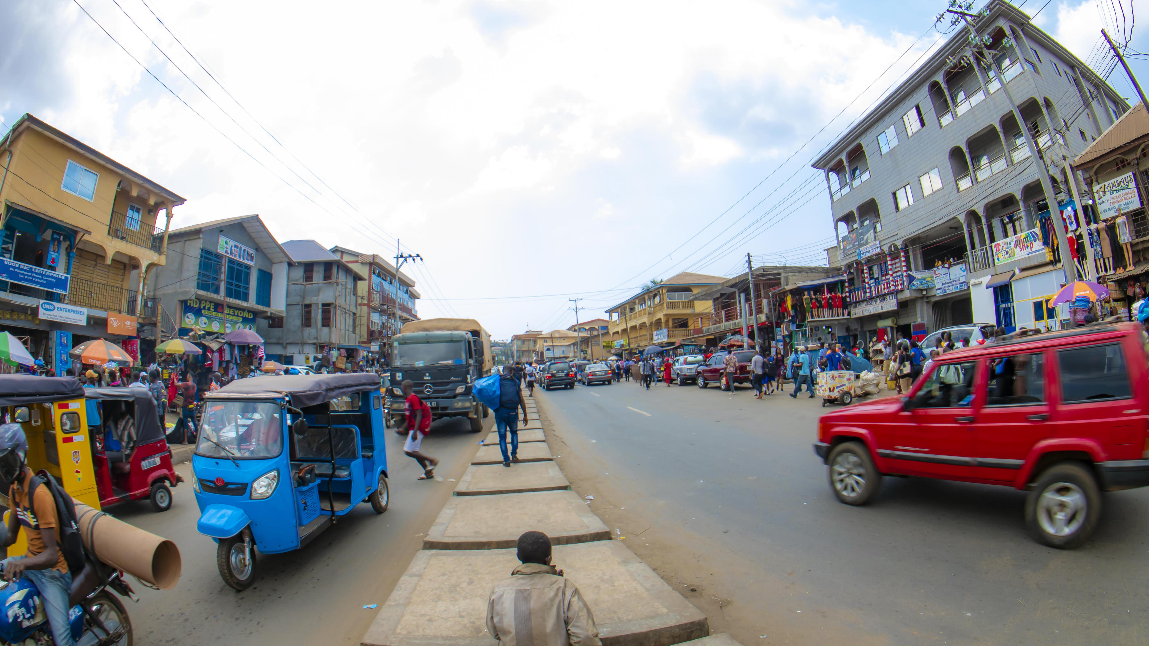 Street scene in Freetown, Sierra Leone