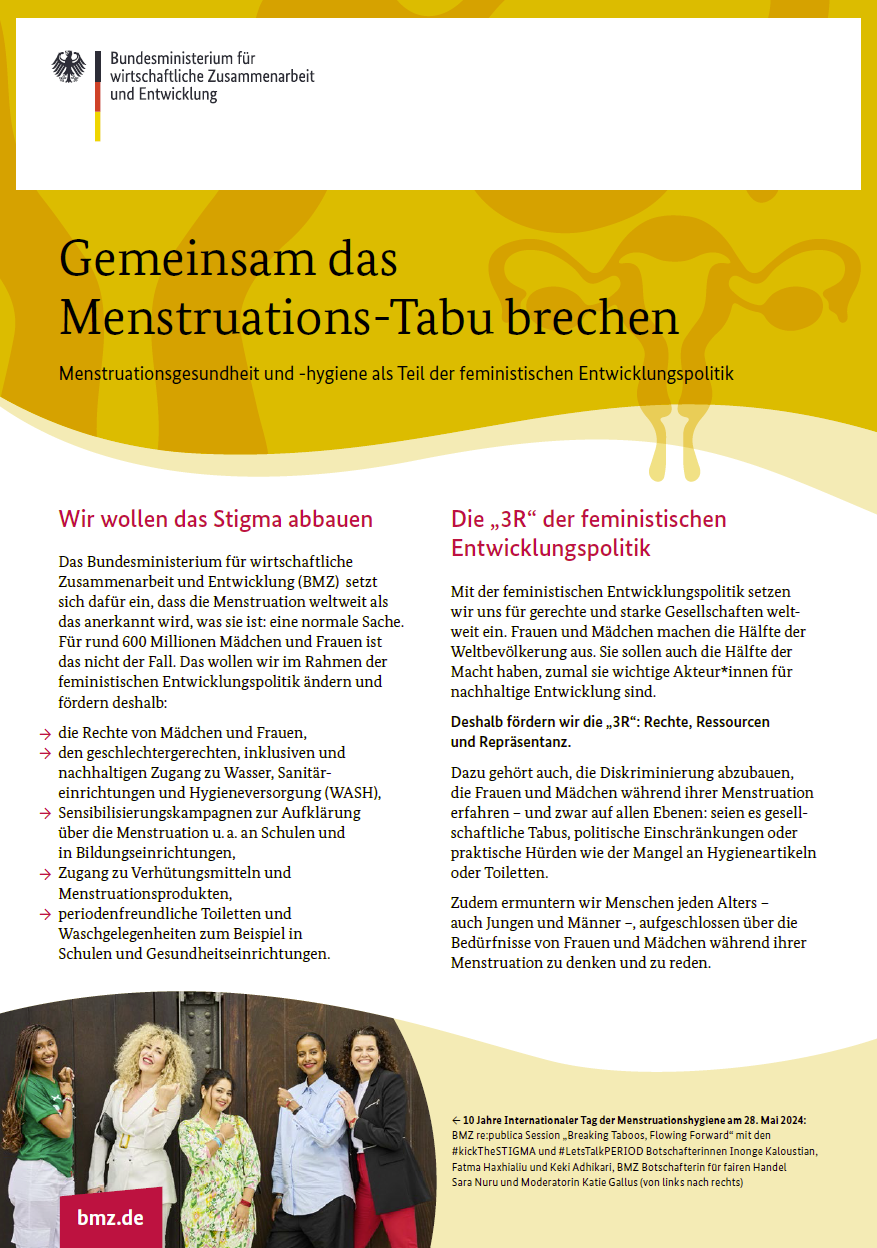 Titelblatt: Gemeinsam das Menstruations-Tabu brechen
