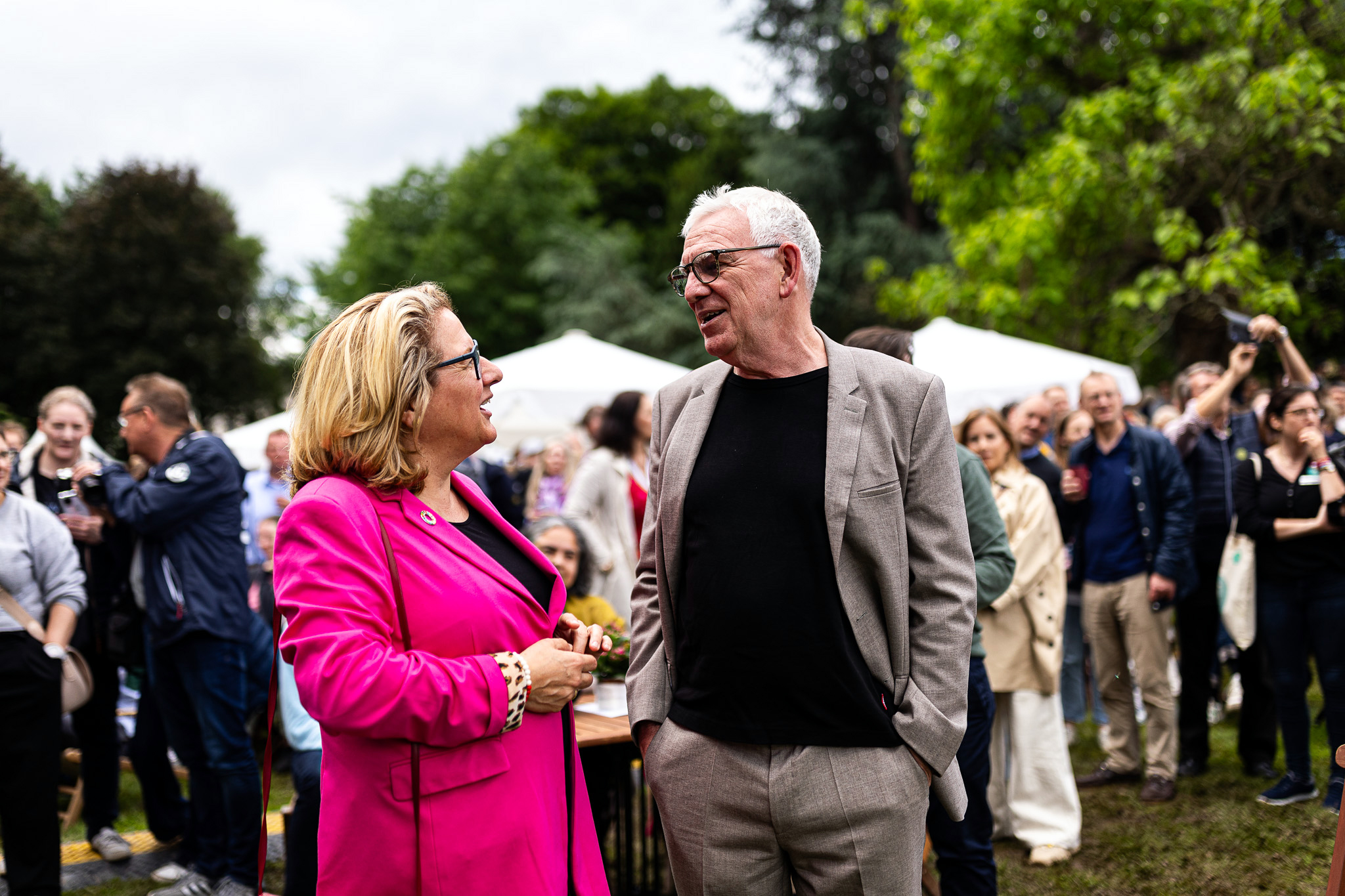 Im Gespräch: Bundesentwicklungsministerin Svenja Schulze und Entwicklungsstaatssekretär Jochen Flasbarth