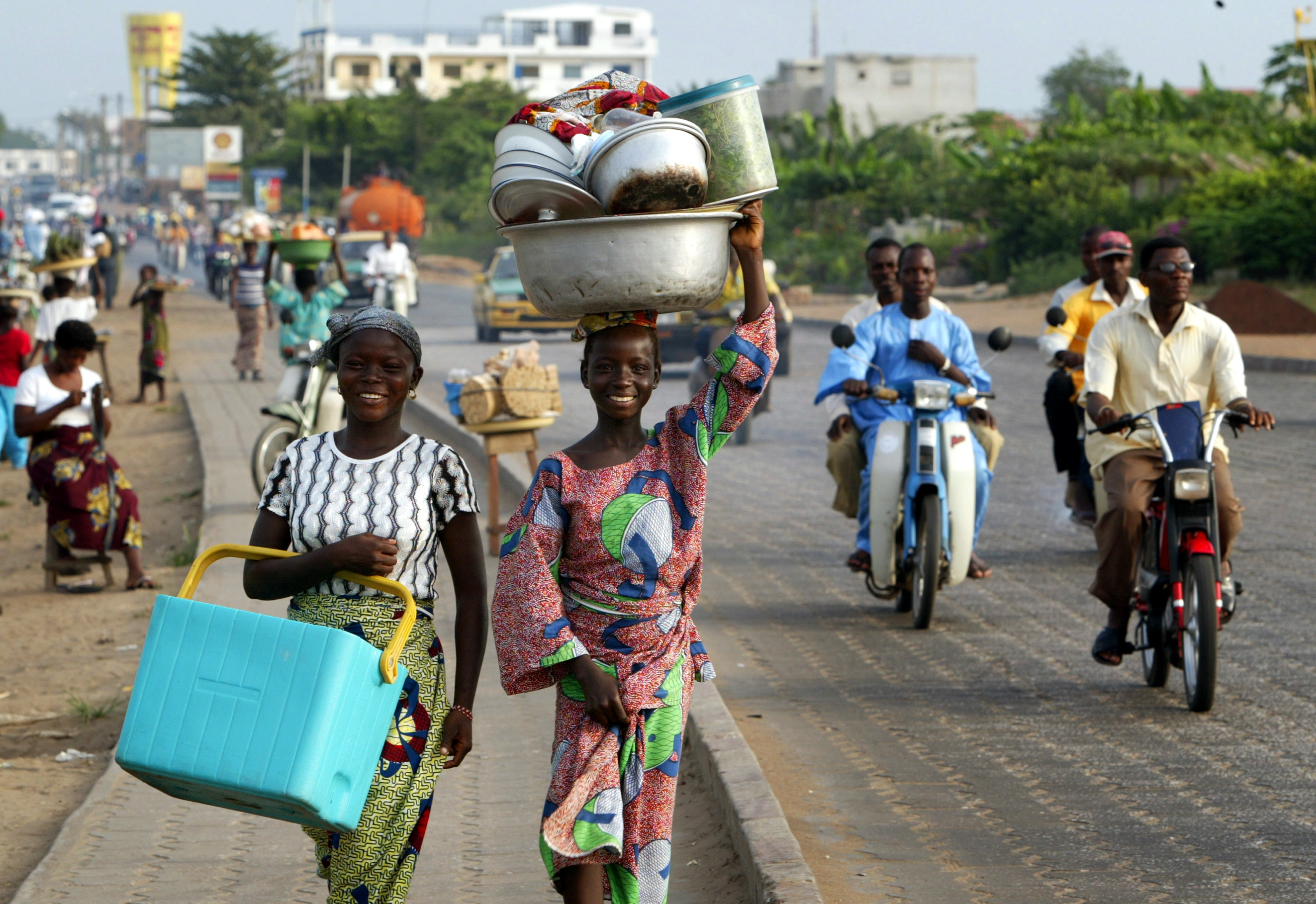 Straßenszene in Cotonou, Benin