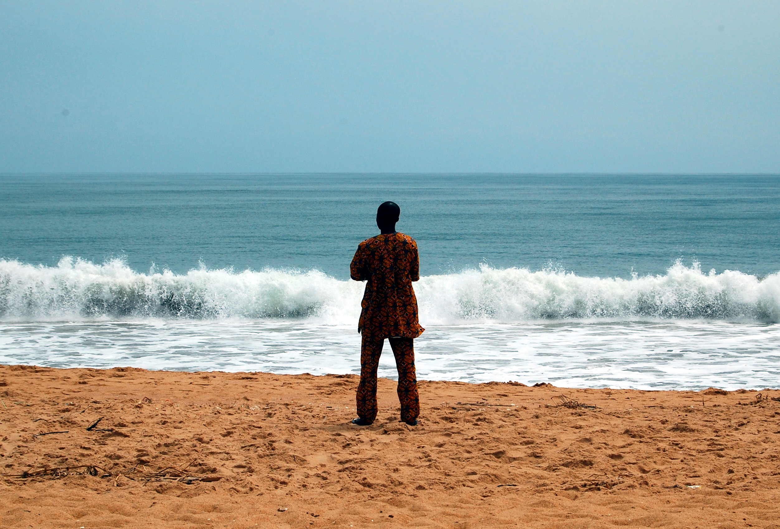 Strand an der Atlantikküste von Benin, nahe der Stadt Ouidah