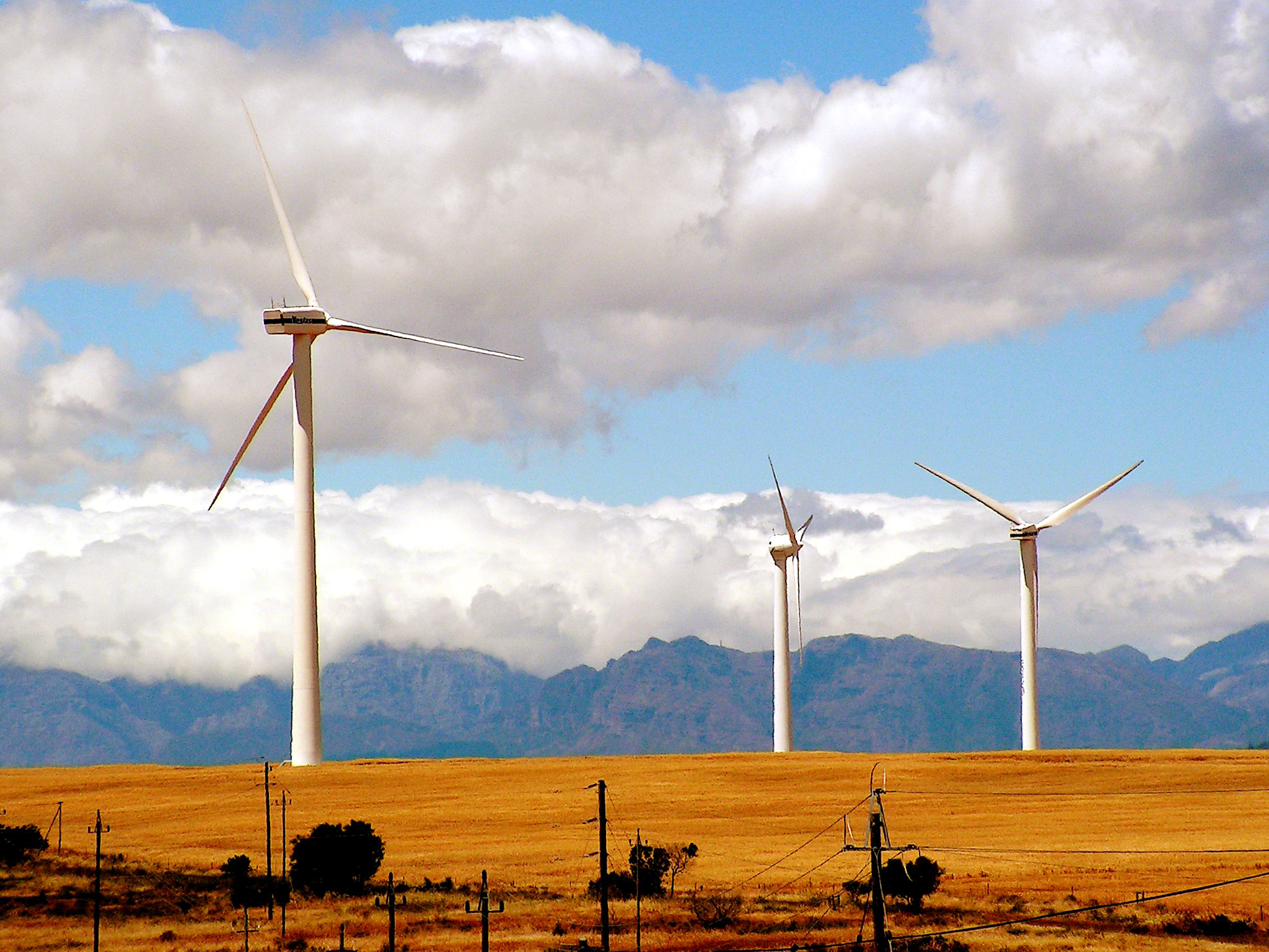 Wind turbines in South Africa