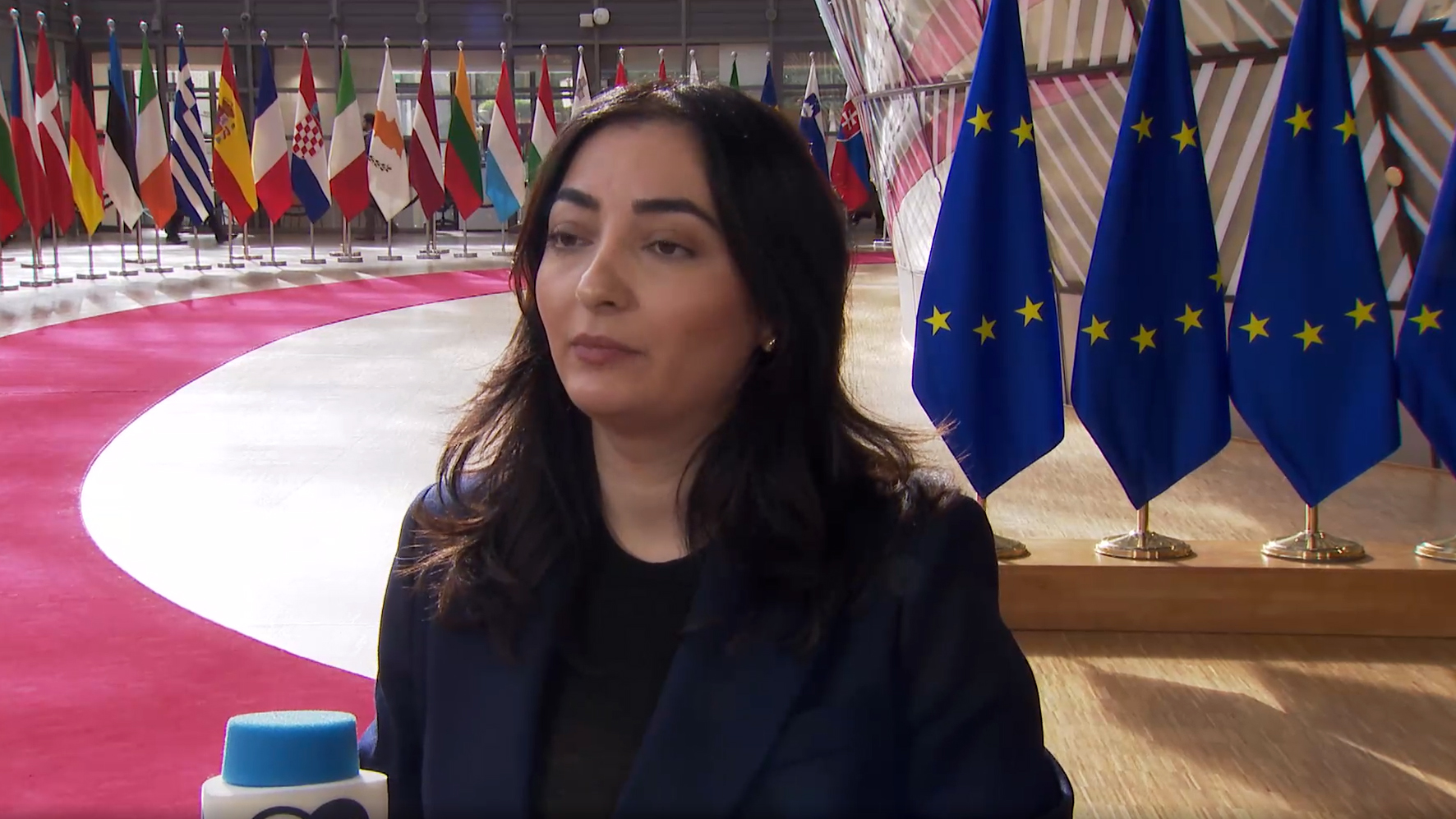 Entwicklungsministerin Reem Alabali-Radovan in Brüssel vor dem Treffen der EU-Entwicklungsministerinnen und -minister