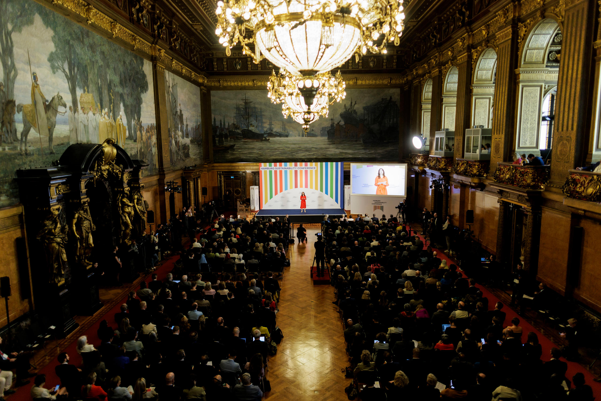 Development Minister Reem Alabali-Radovan during her speech at the Hamburg Sustainability Conference 2025