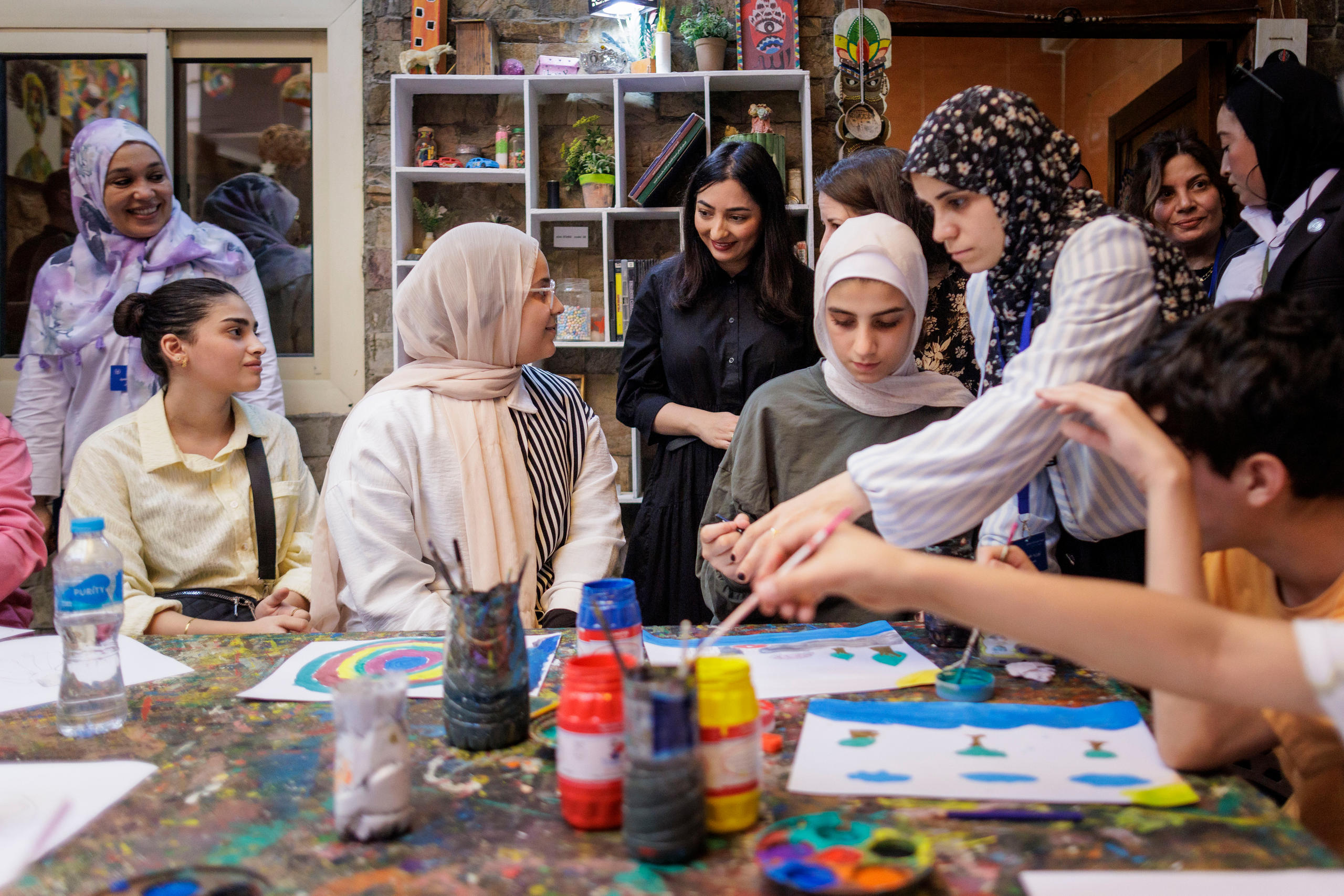 Bundesentwicklungsministerin Reem Alabali Radovan während ihres Besuchs im Child Protection Center von UNICEF in Kairo