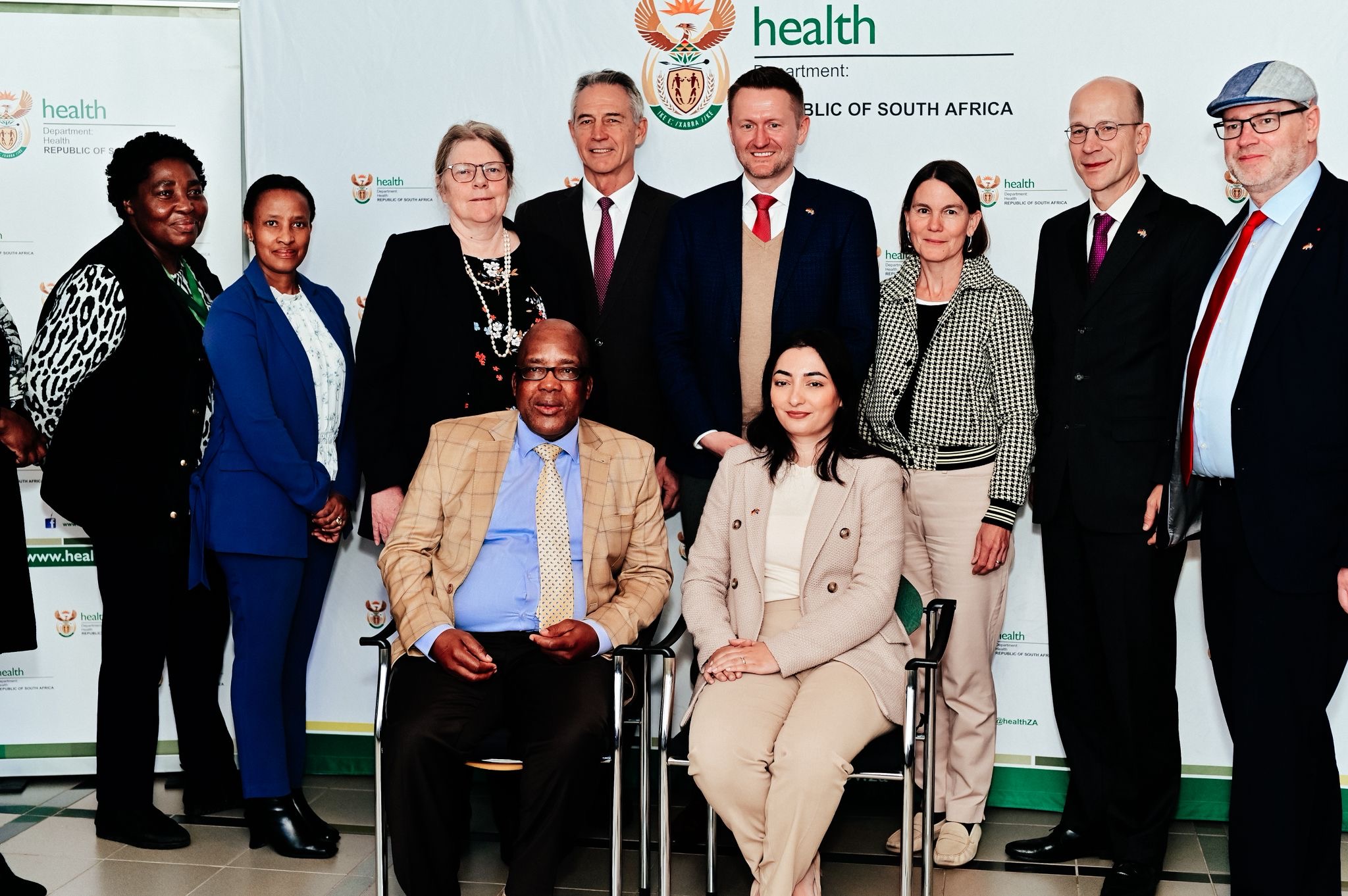 Development Minister Reem Alabali Radovan with South African Health Minister Pakishe Aaron Motsoaledi at their meeting in South Africa