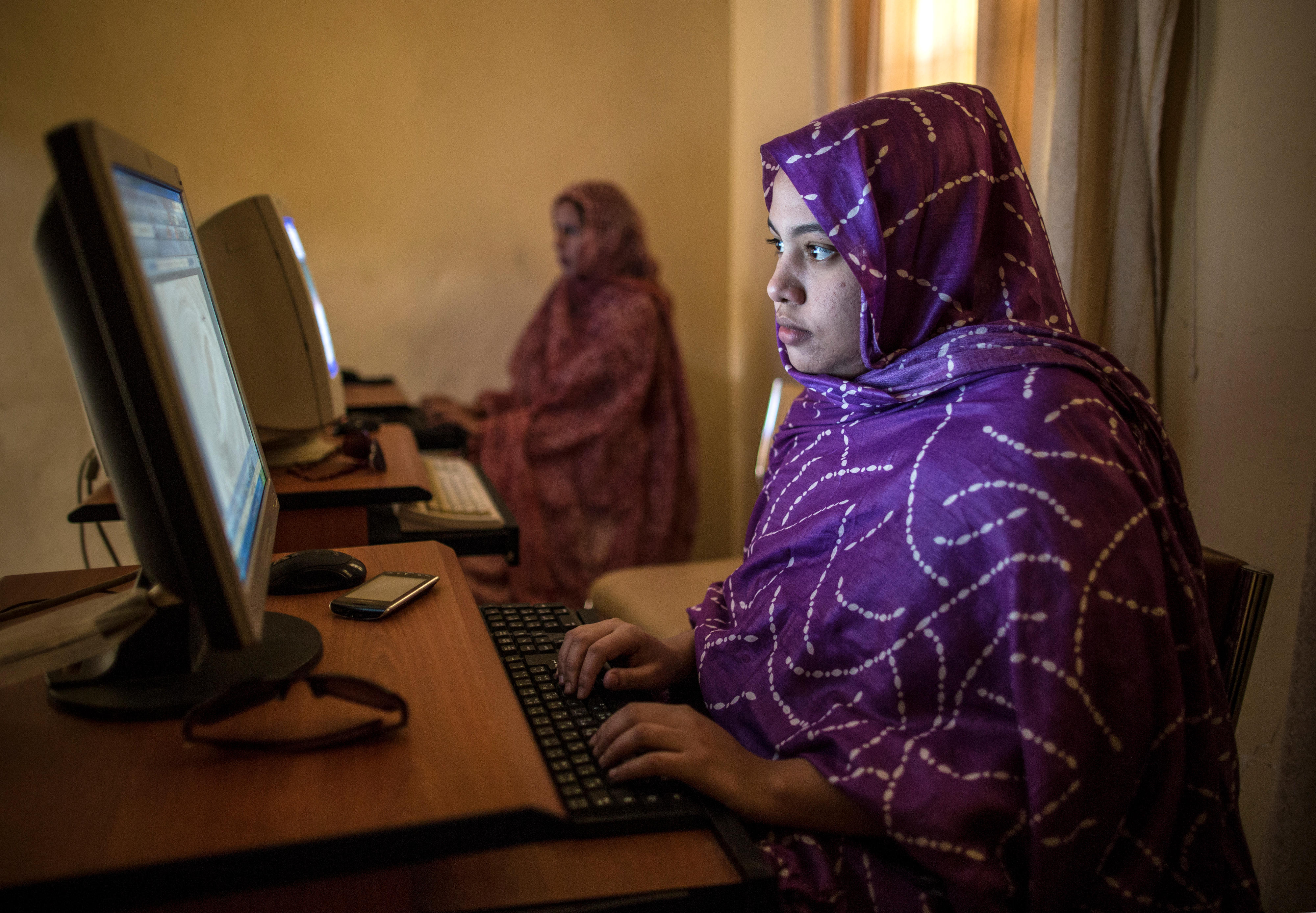Employees in the local administration of Ouad Naga, Mauritania