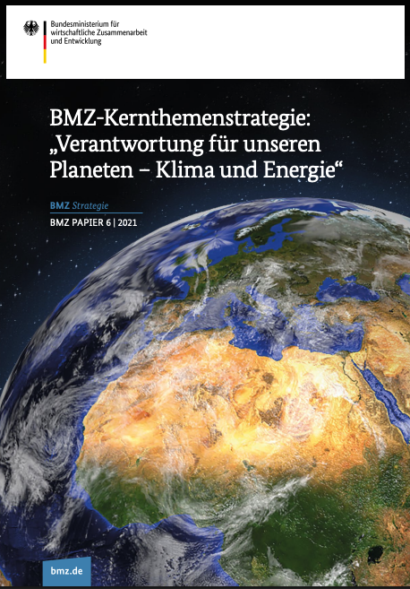 Cover des BMZ-Strategiepapiers mit einer Weltkugel darauf
