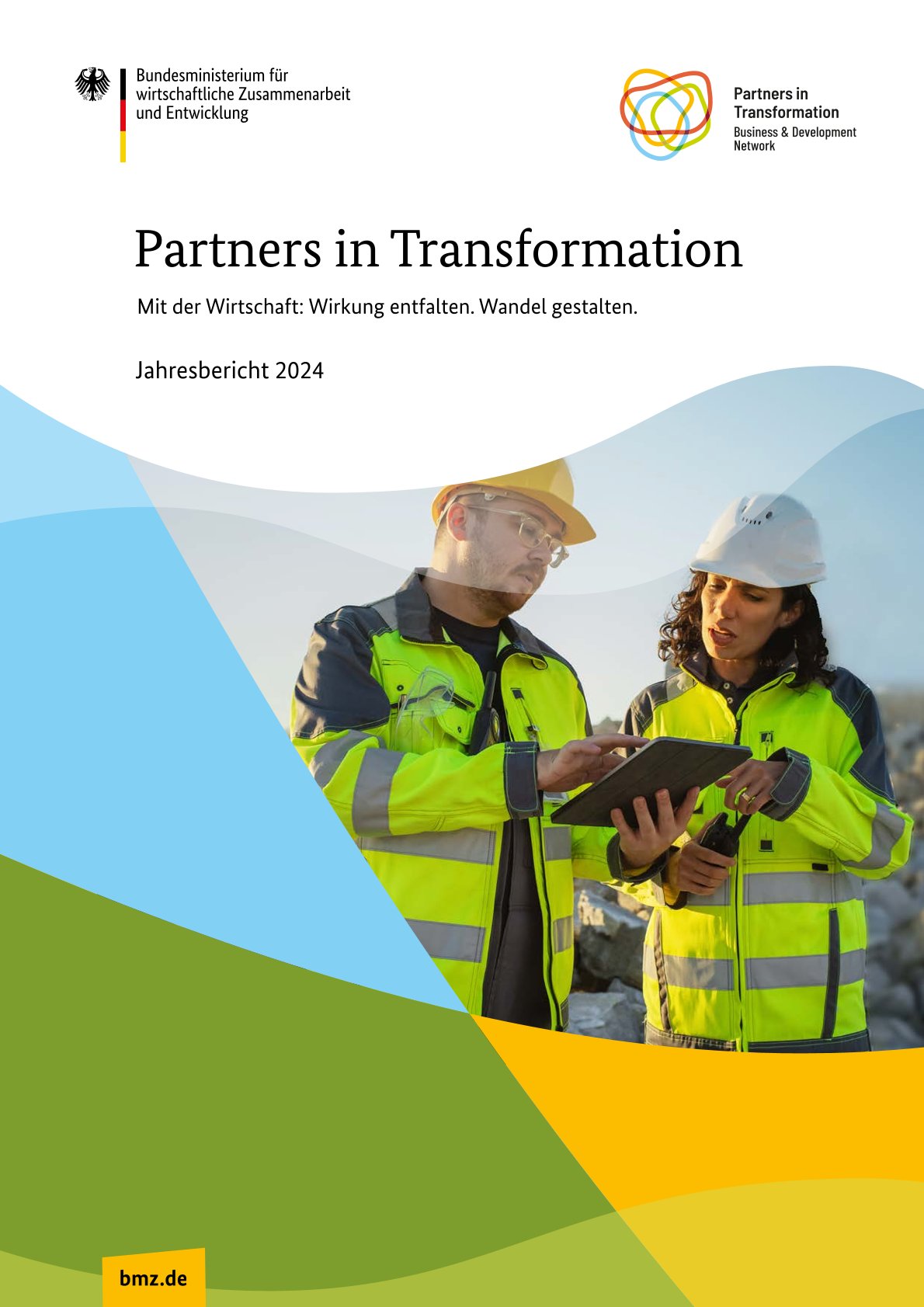 Titelblatt: Partners in Transformation | Unsere Angebote und Erfolge in der Zusammenarbeit mit der Wirtschaft