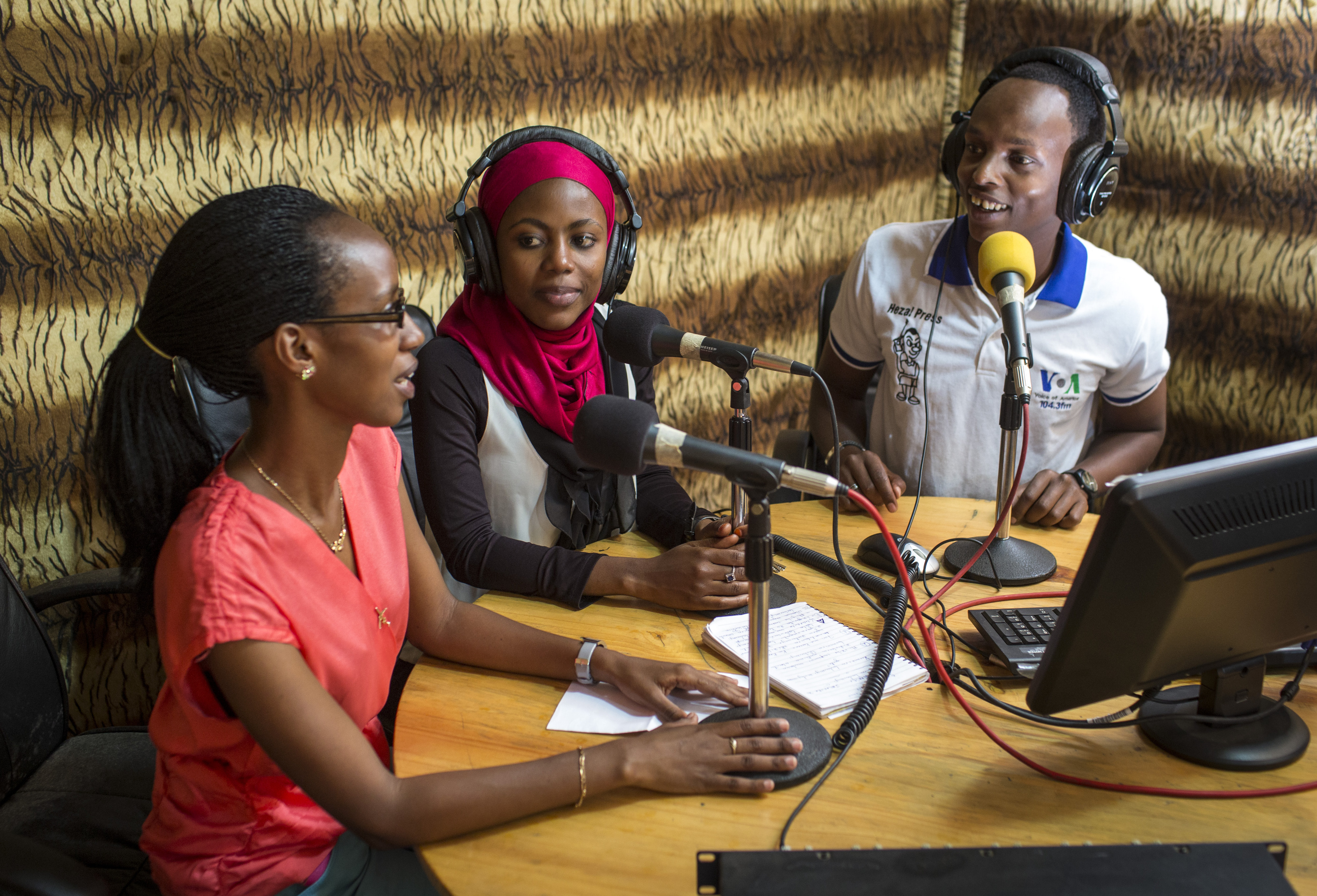 Studio eines Radiosenders in Ruanda