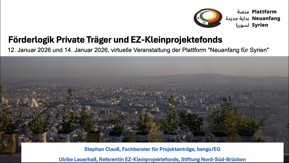 Presentation Förderlogik Private Träger und EZ-Kleinprojektefonds