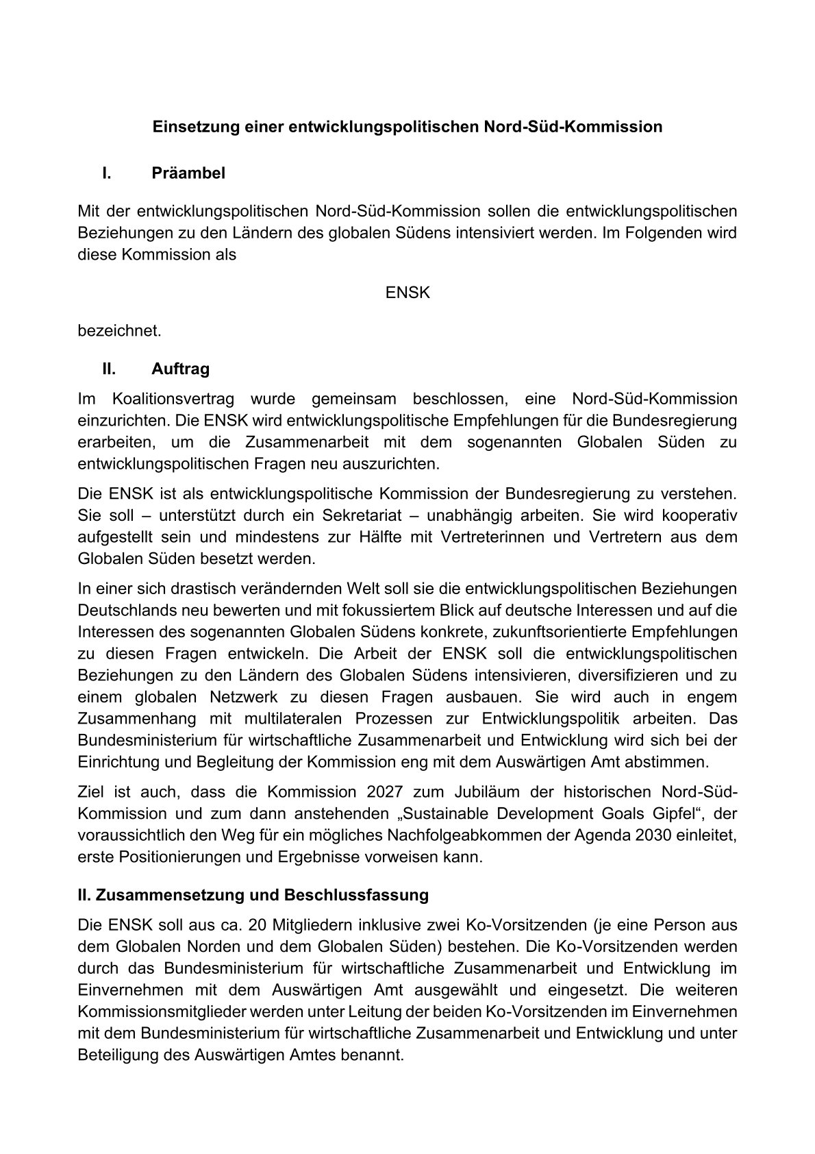 Screenshot des Einsetzungsbeschlusses