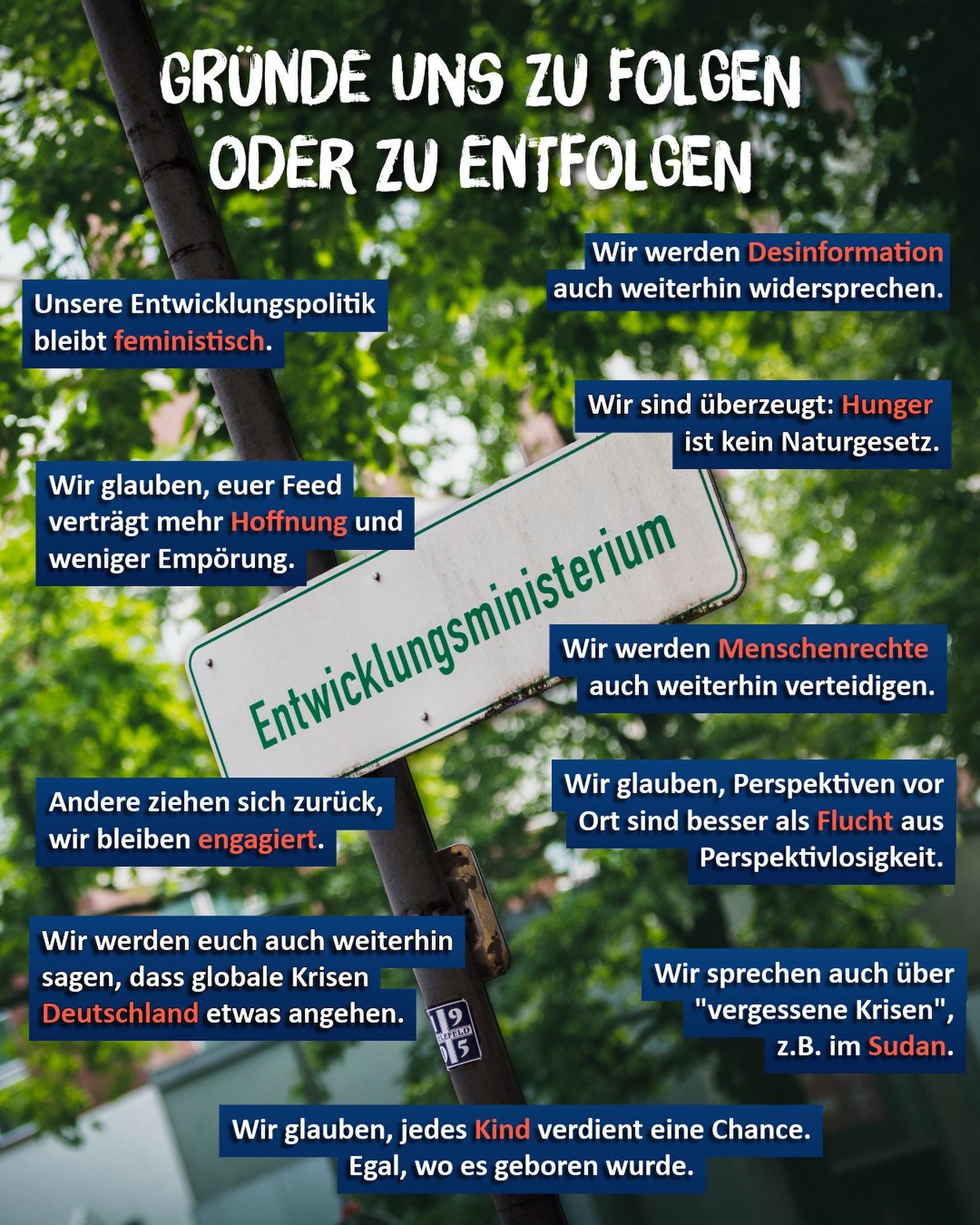 Instagram-Kanal des BMZ