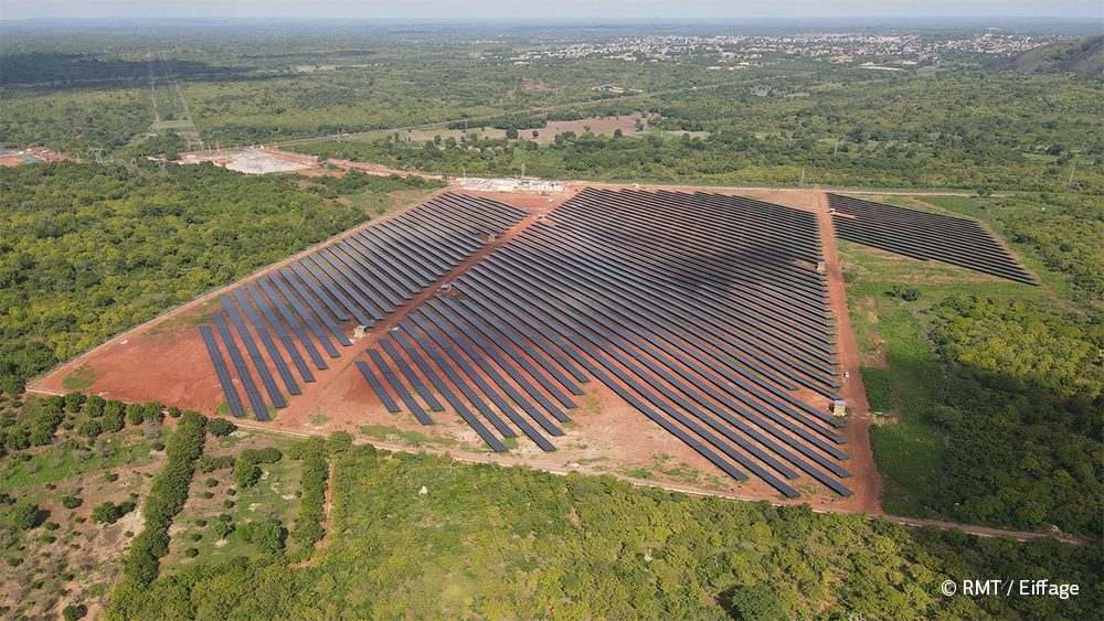 View of the first solar power plant in Côte d’Ivoire.