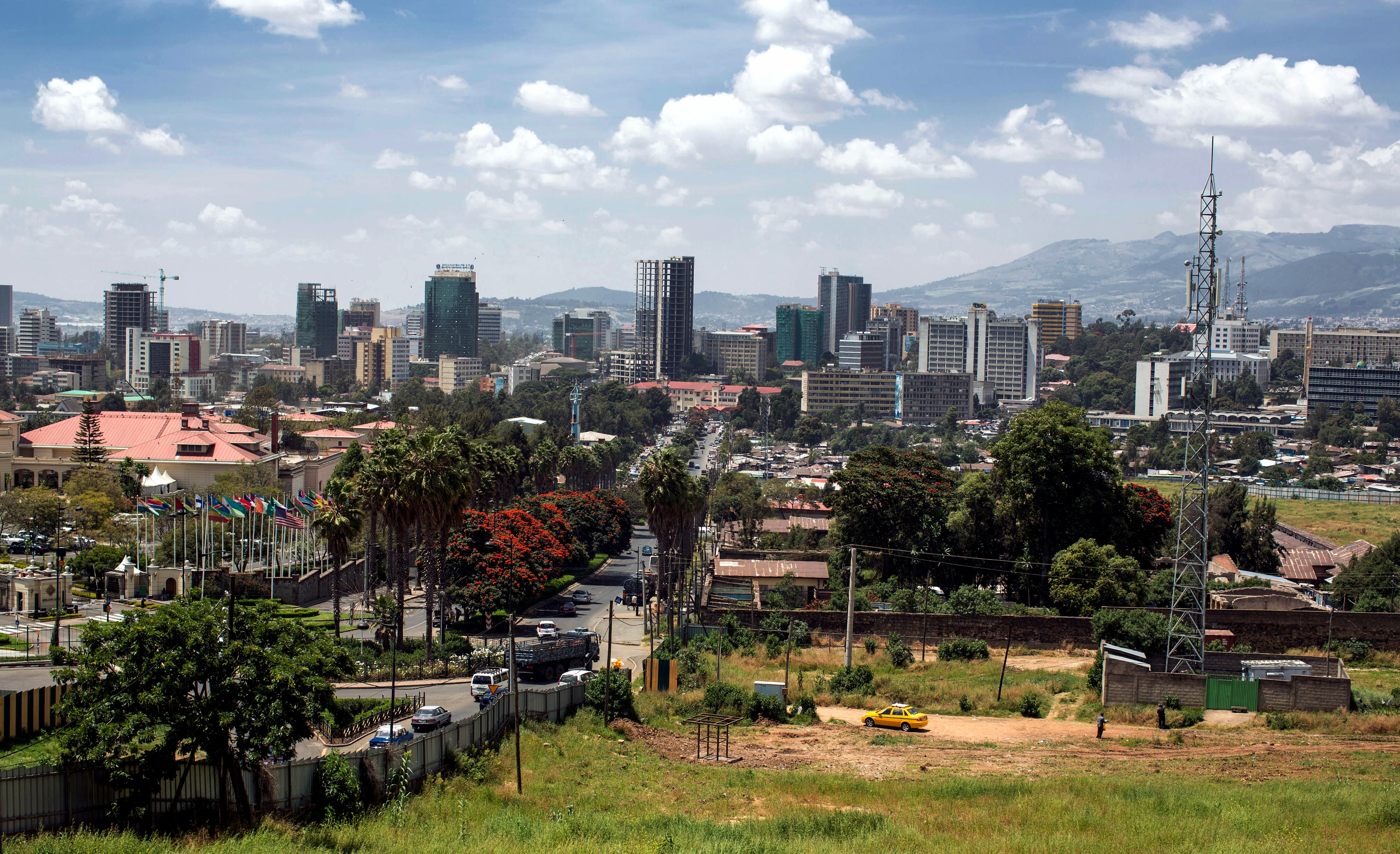 View of Addis Ababa, the capital of Ethiopia