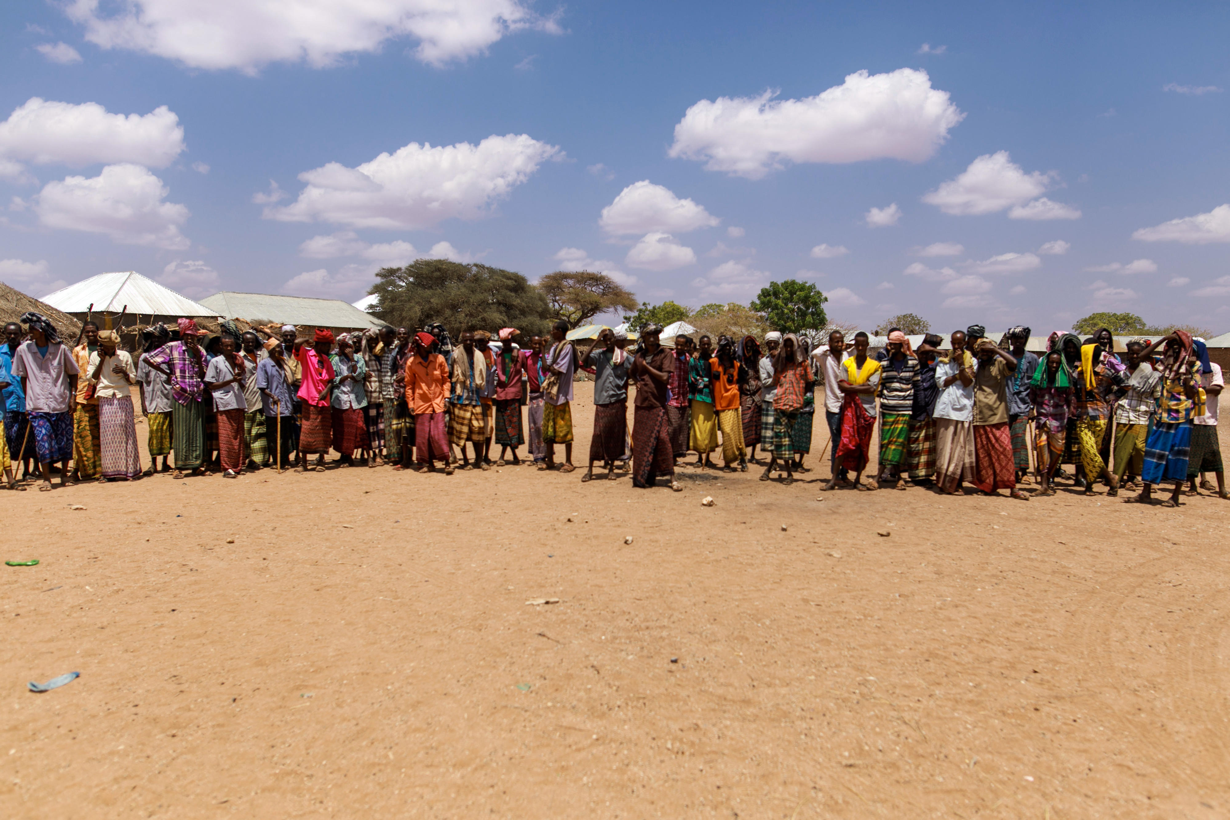 Ethiopian nomads who have settled in a village in the Somali region of Ethiopia due to persistent drought.