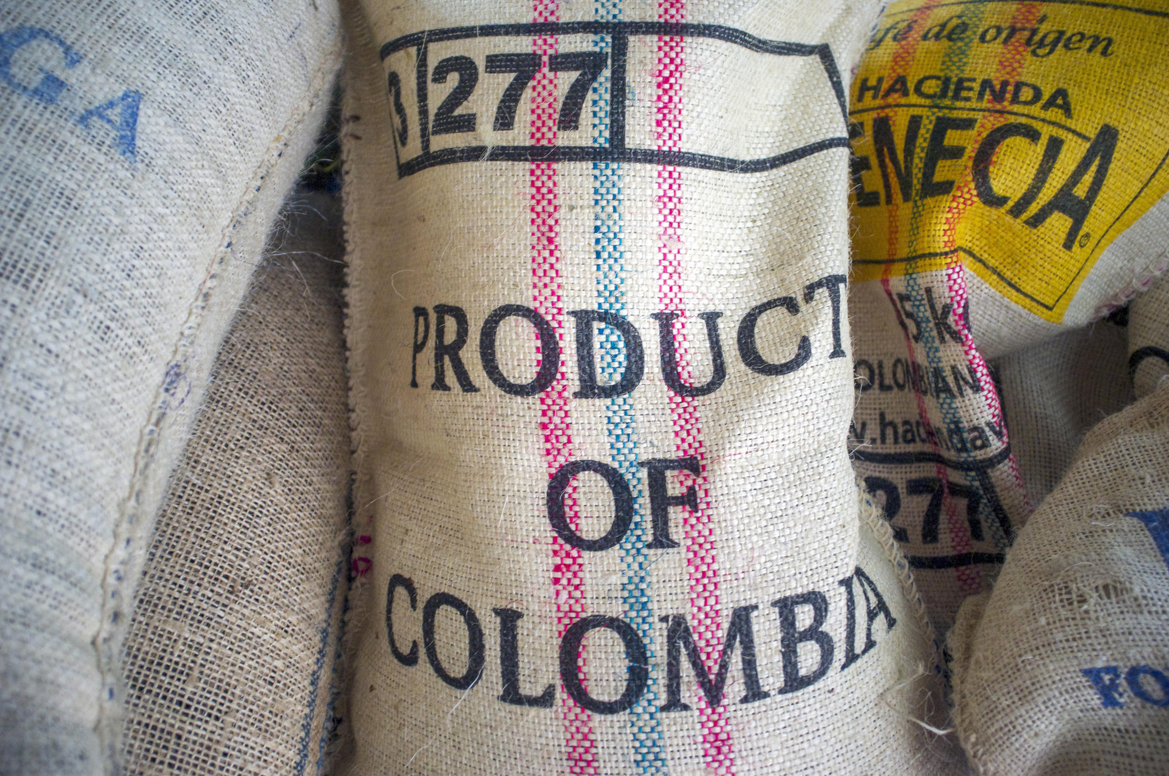 Kaffeesäcke aus Kolumbien