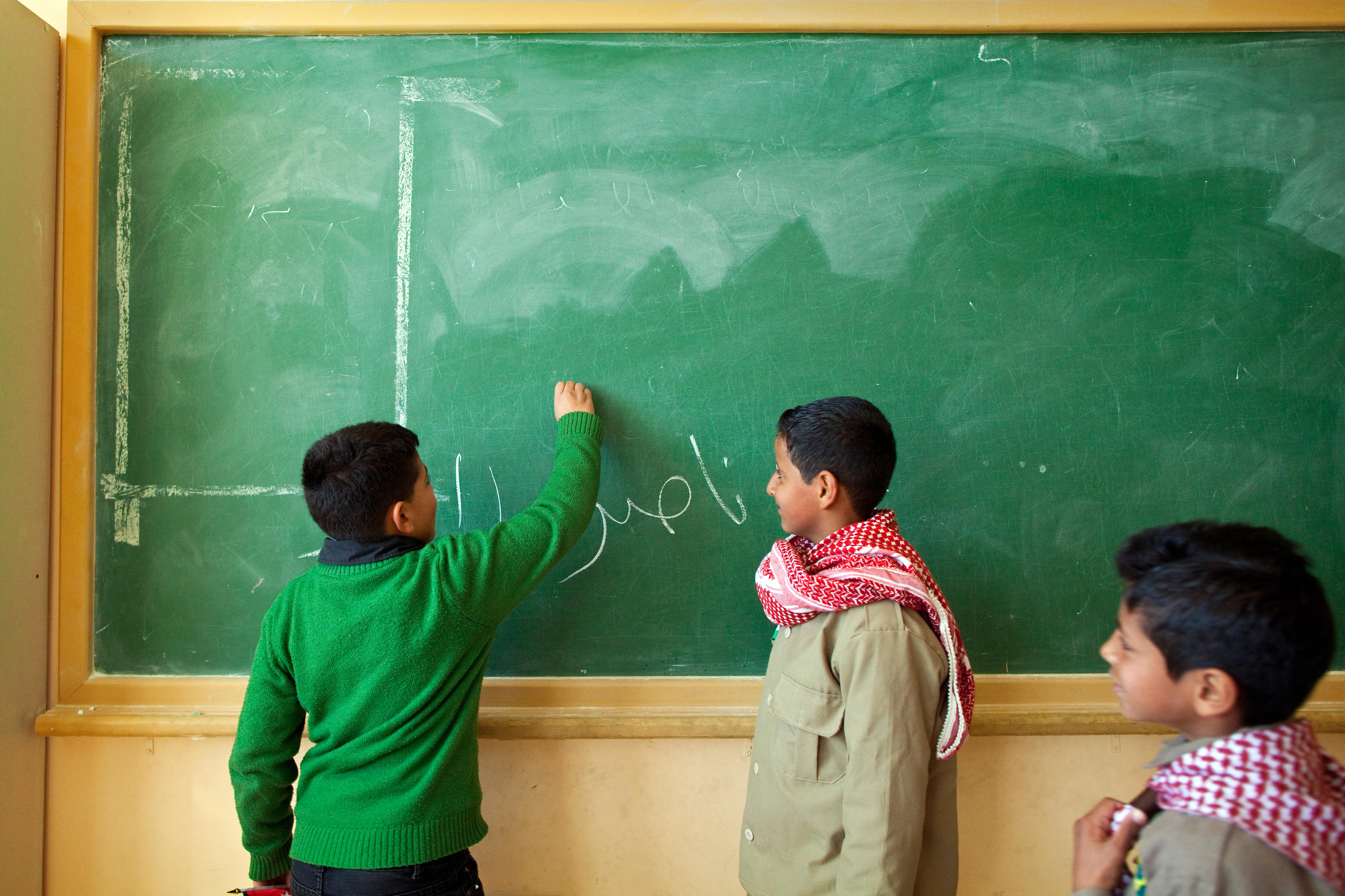 Schüler in einer Schule in As-Salt