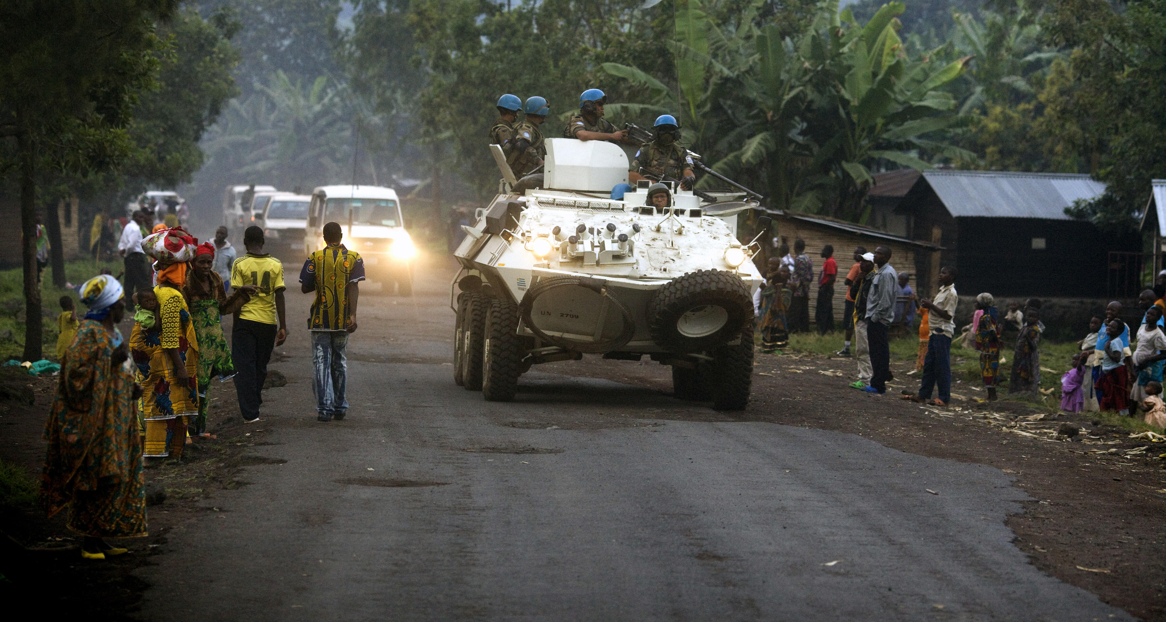 Panzer der UN-Mission in Rumangabo, DR Kongo