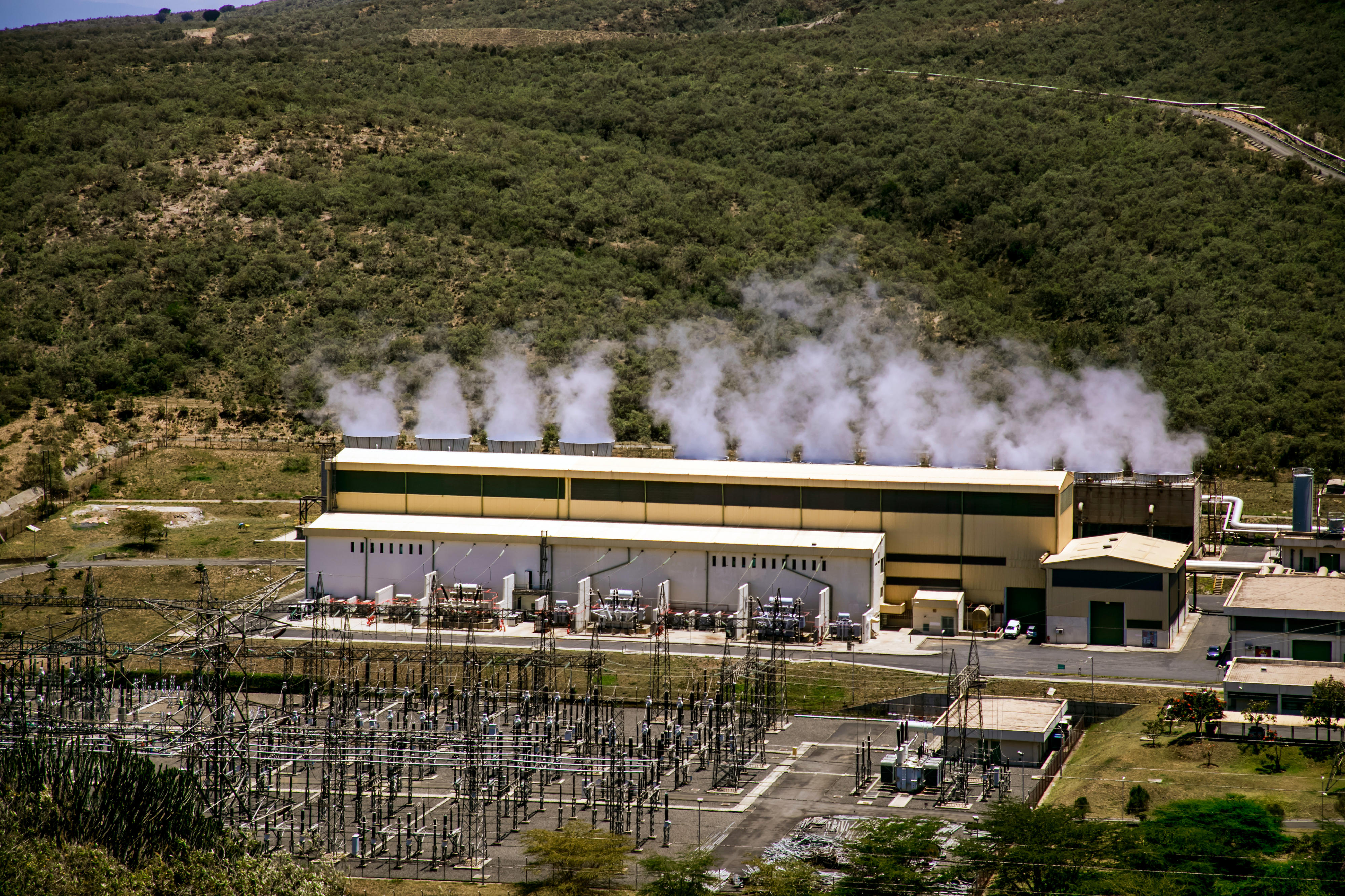 Erdwärmekraftwerk Olkaria, Kenia.