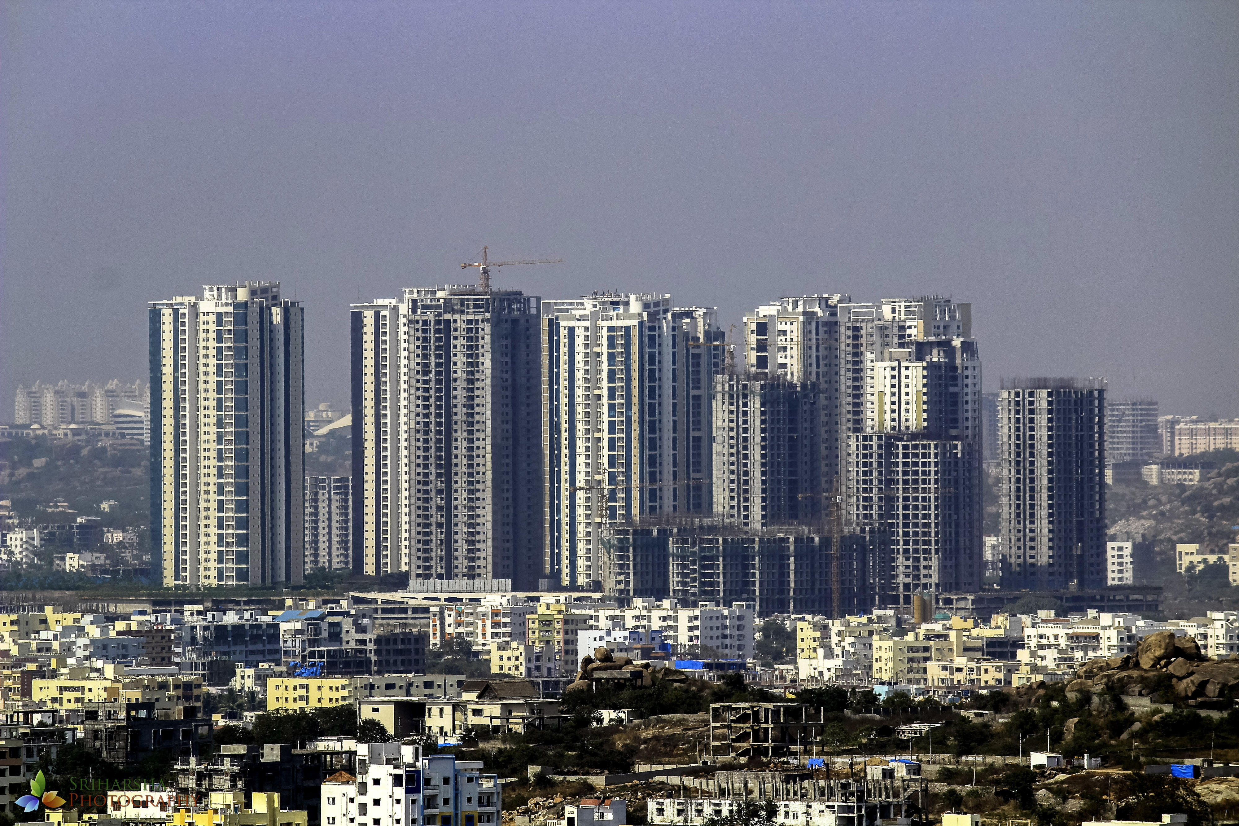Skyline of Hyderabad, India
