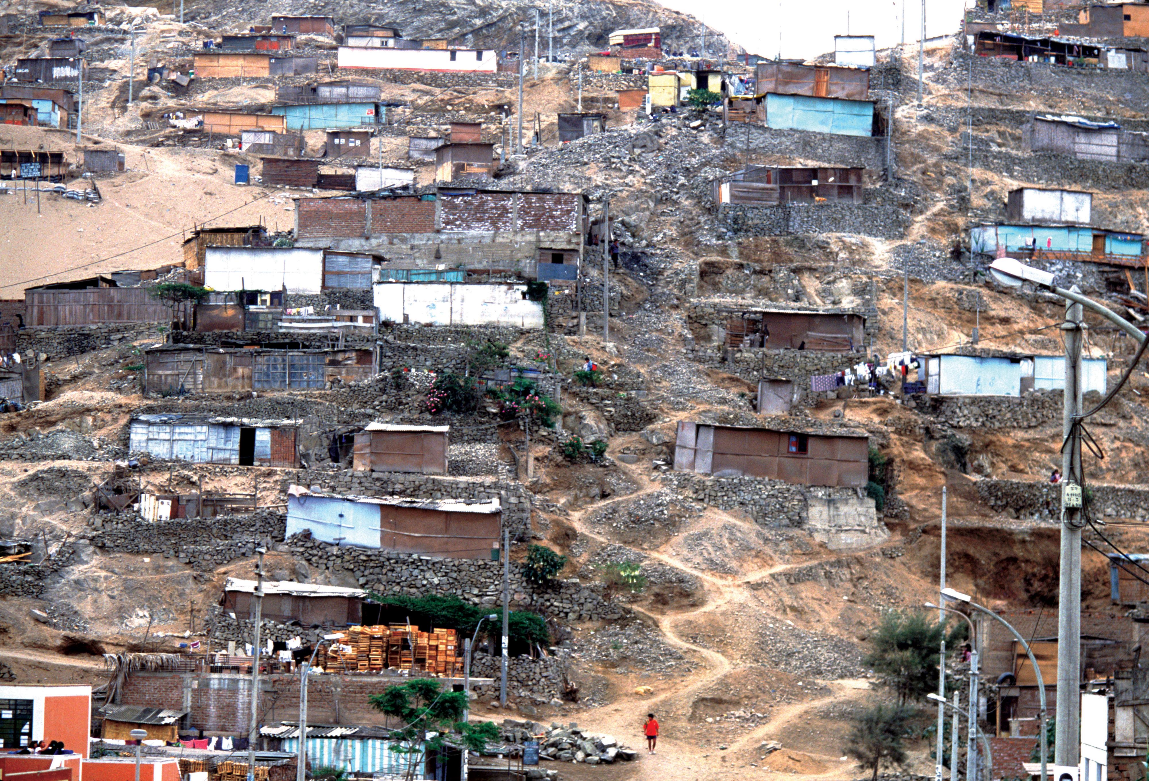A shantytown in Lima
