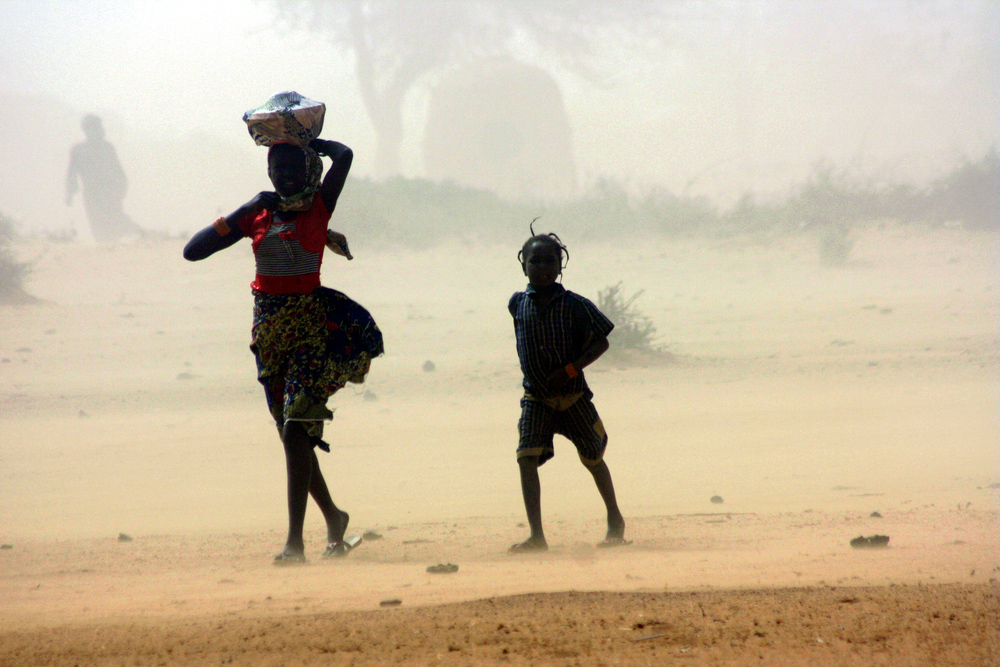 Sandsturm in der Tillaberi-Region, Niger