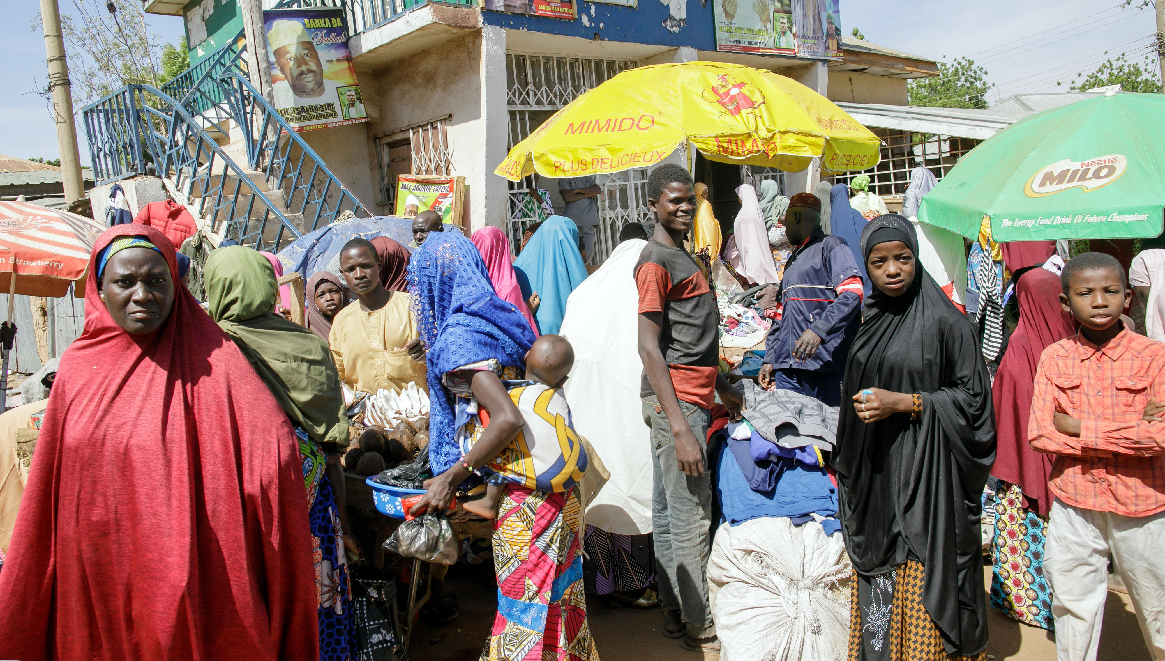 Straßenszene in Sokoto, Nigeria