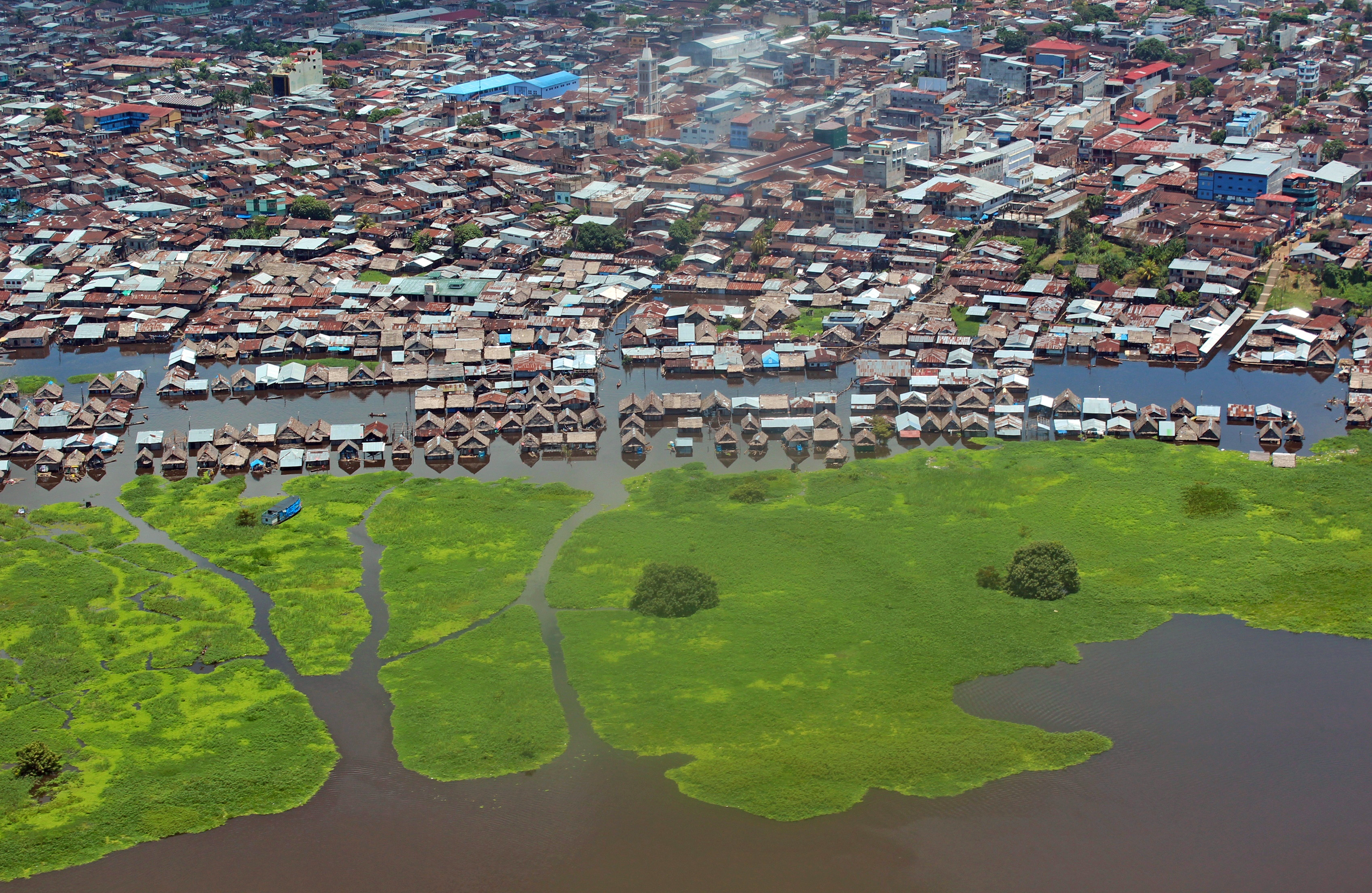 Überschwemmung in Iquitos, Peru
