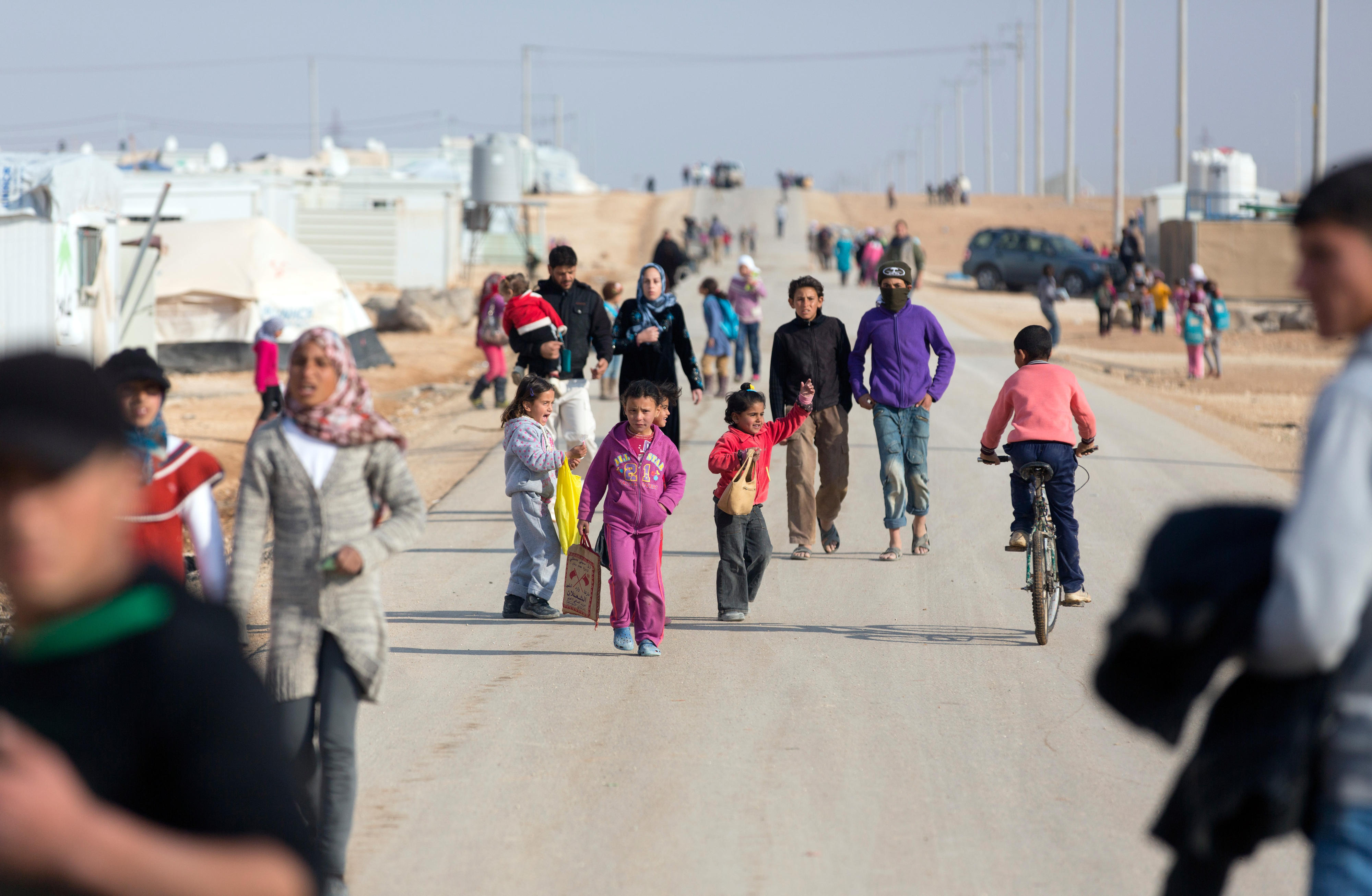 Zaatari refugee camp in Jordan