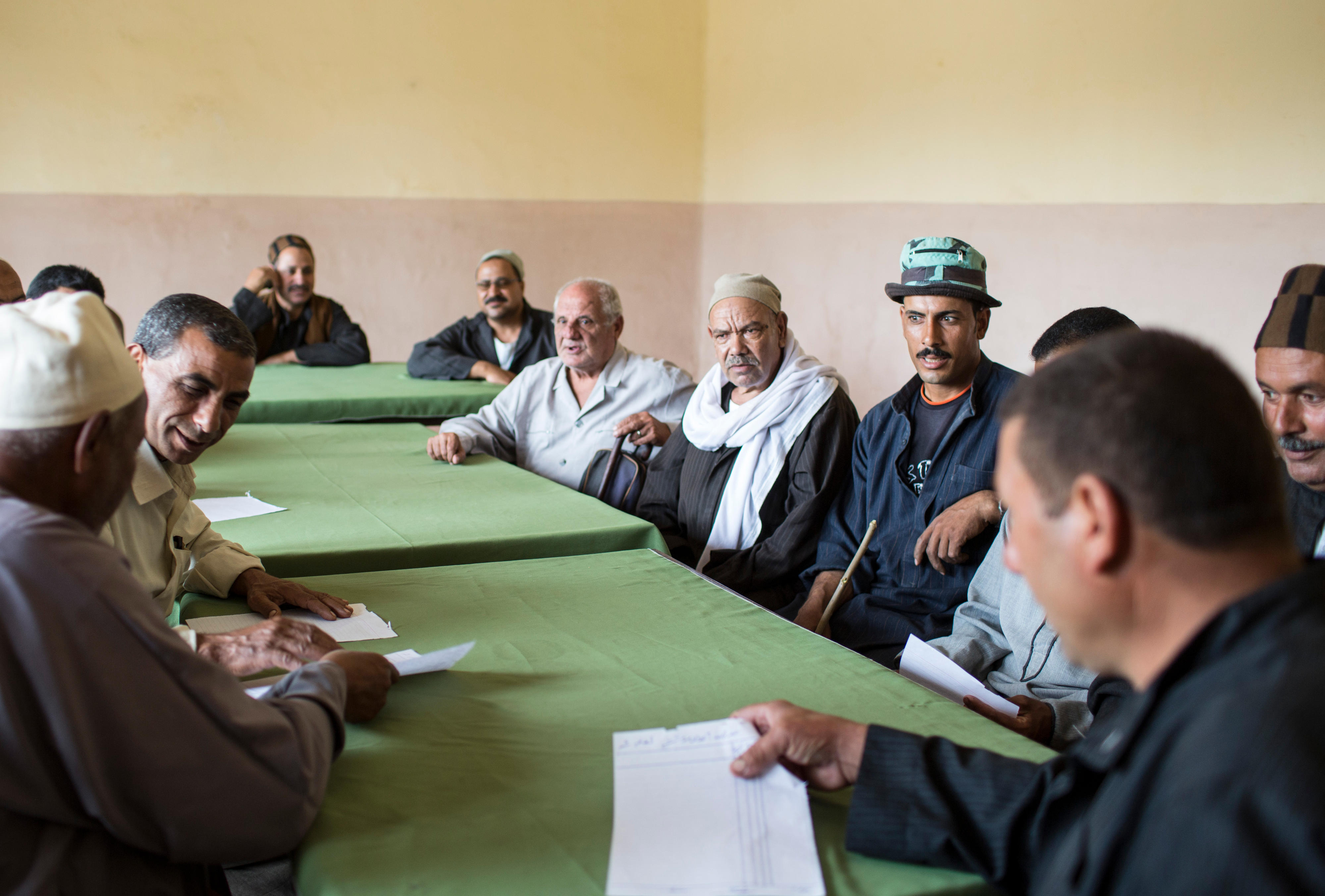 Mitgliedertreffen einer Agrargenossenschaft in Kafr asch-Schaich, Ägypten