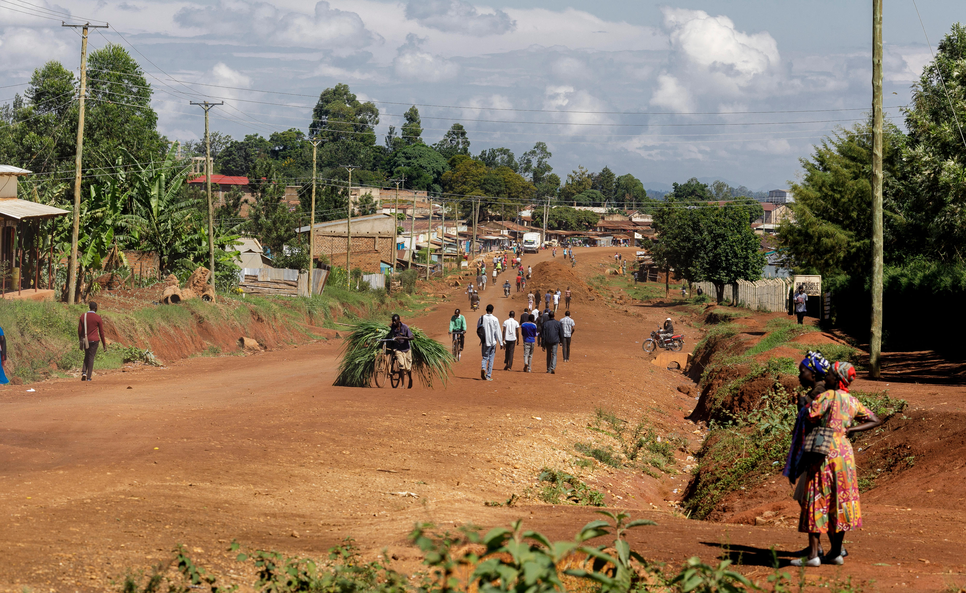 Landstraße in Kakamega County, Kenia