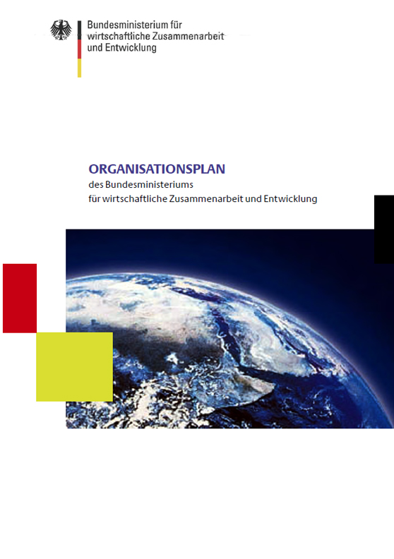 Titelblatt: Organisationsplan des Bundesministeriums für wirtschaftliche Zusammenarbeit und Entwicklung