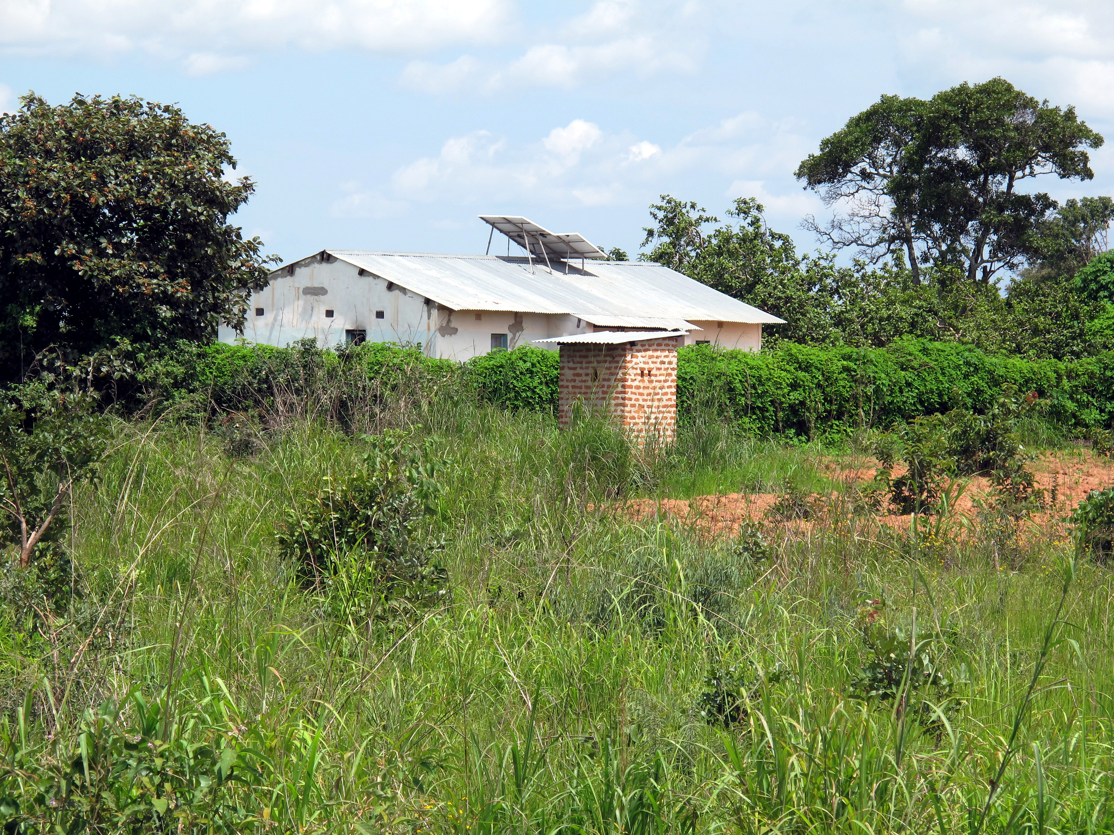 Solar system on a latrine in rural Zambia