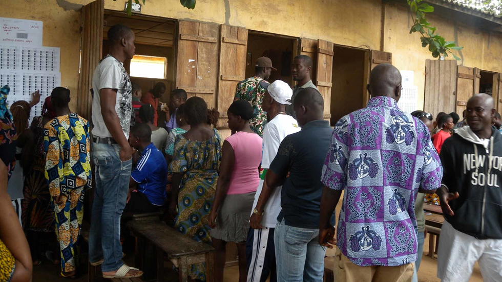 Voters in Togo at the 2013 parliamentary elections