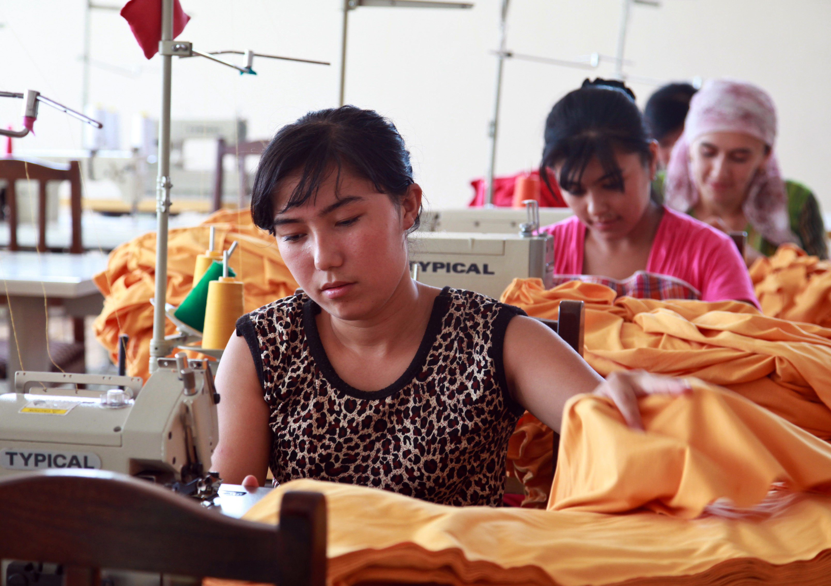 Textile workshop in Uzbekistan