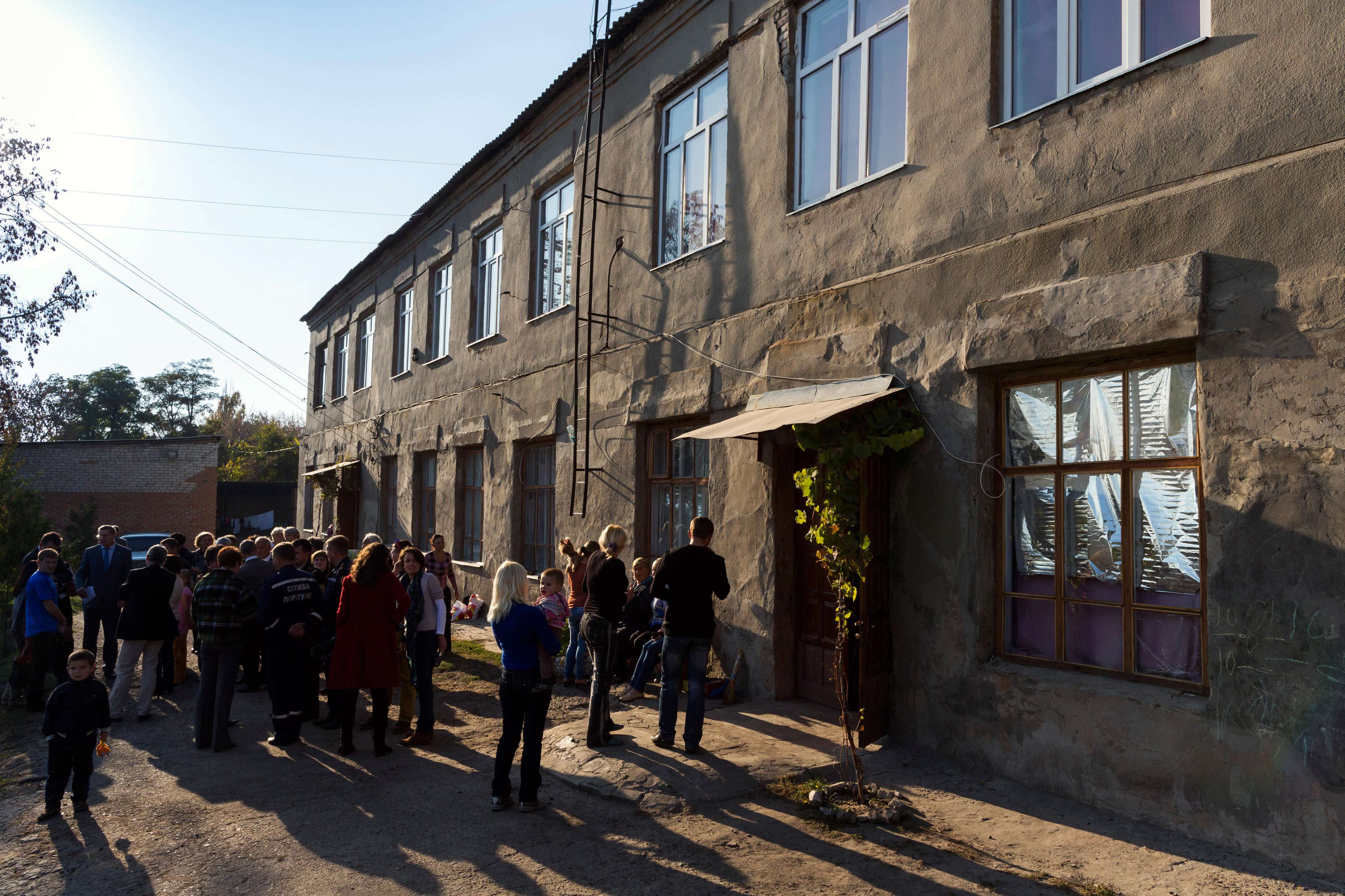 Accommodation for internally displaced persons in the Kharkiv region of eastern Ukraine