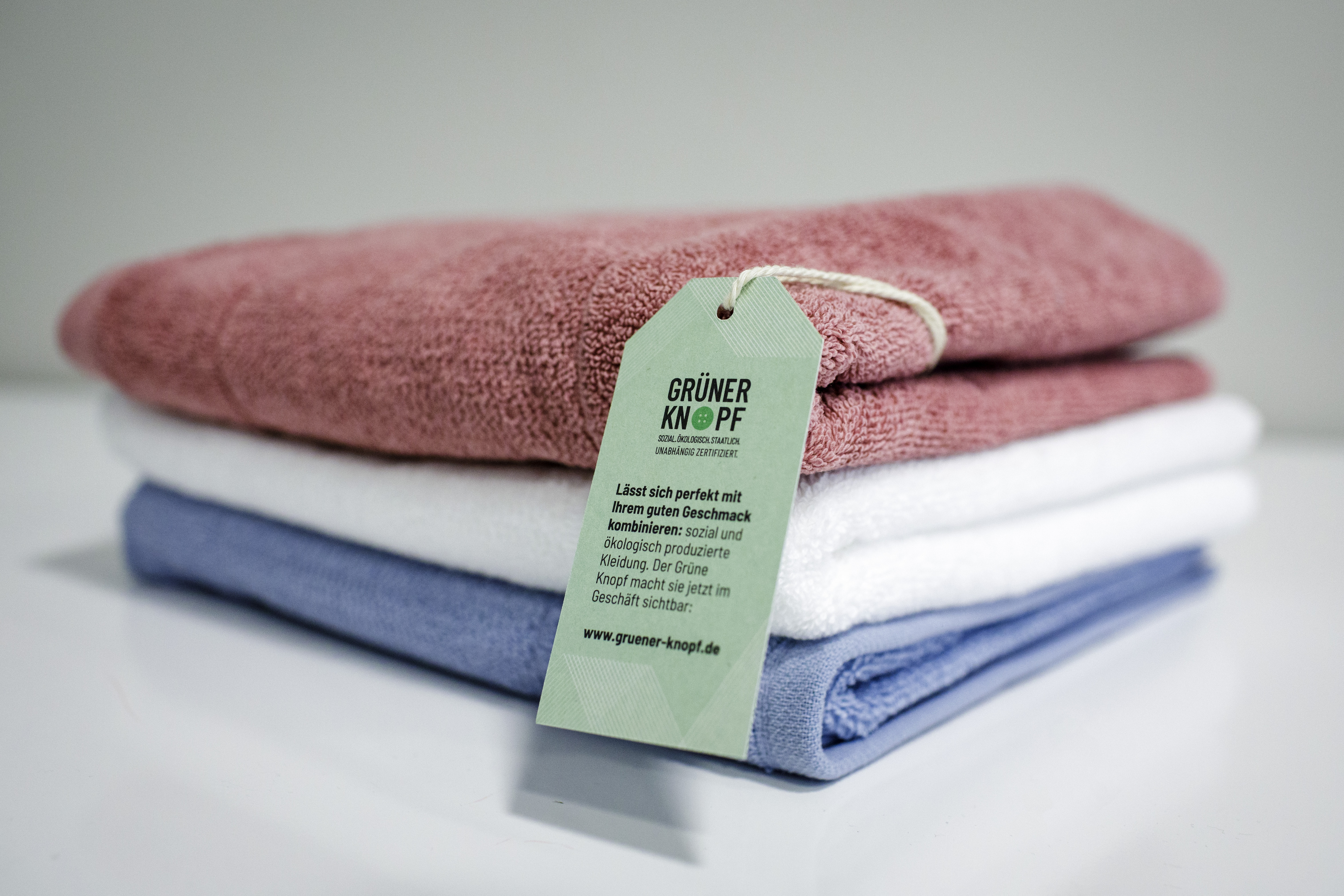 Towels certified with the Green Button