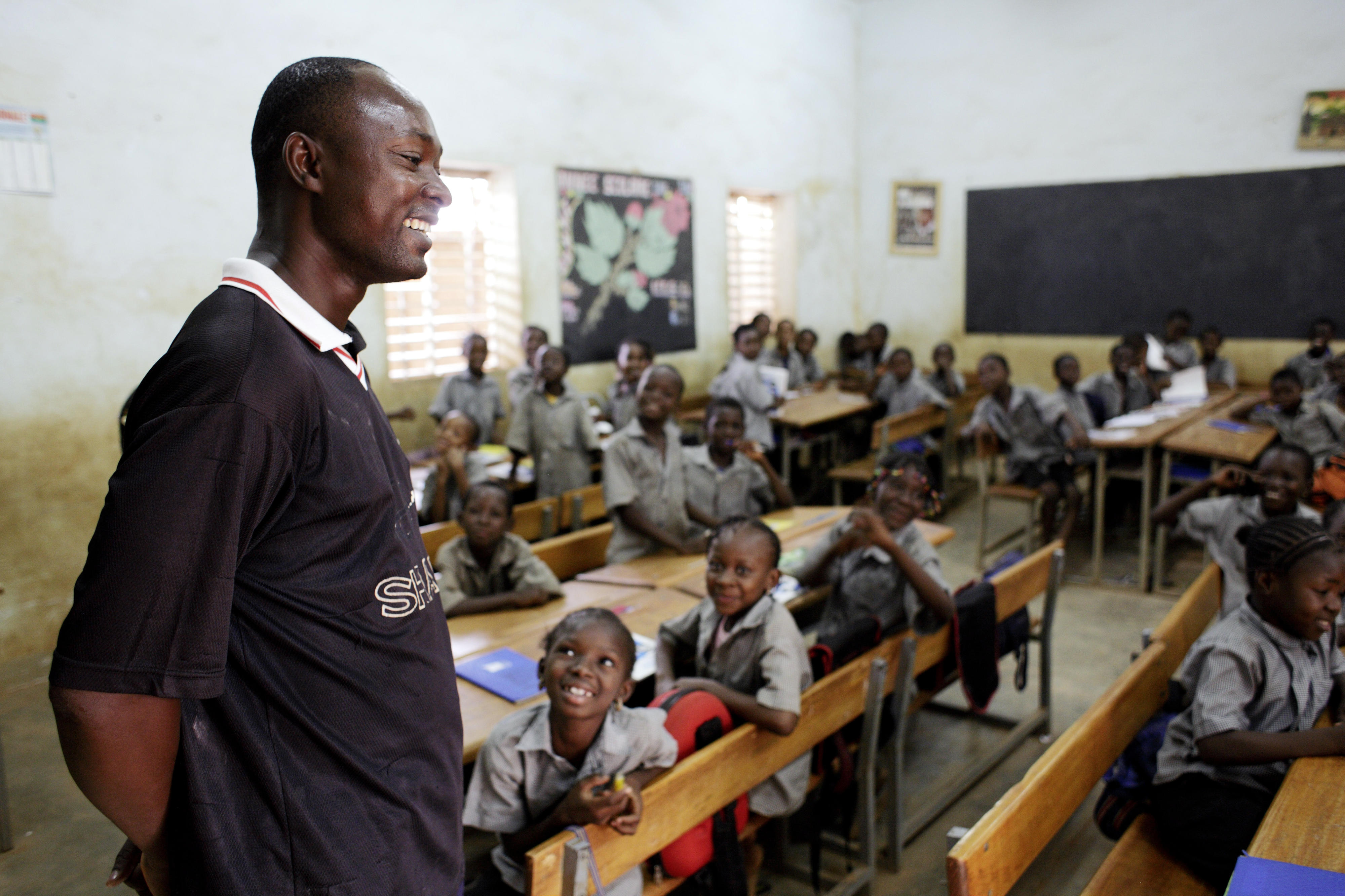 Unterricht an einer Schule in Ouagadougou, Burkina Faso