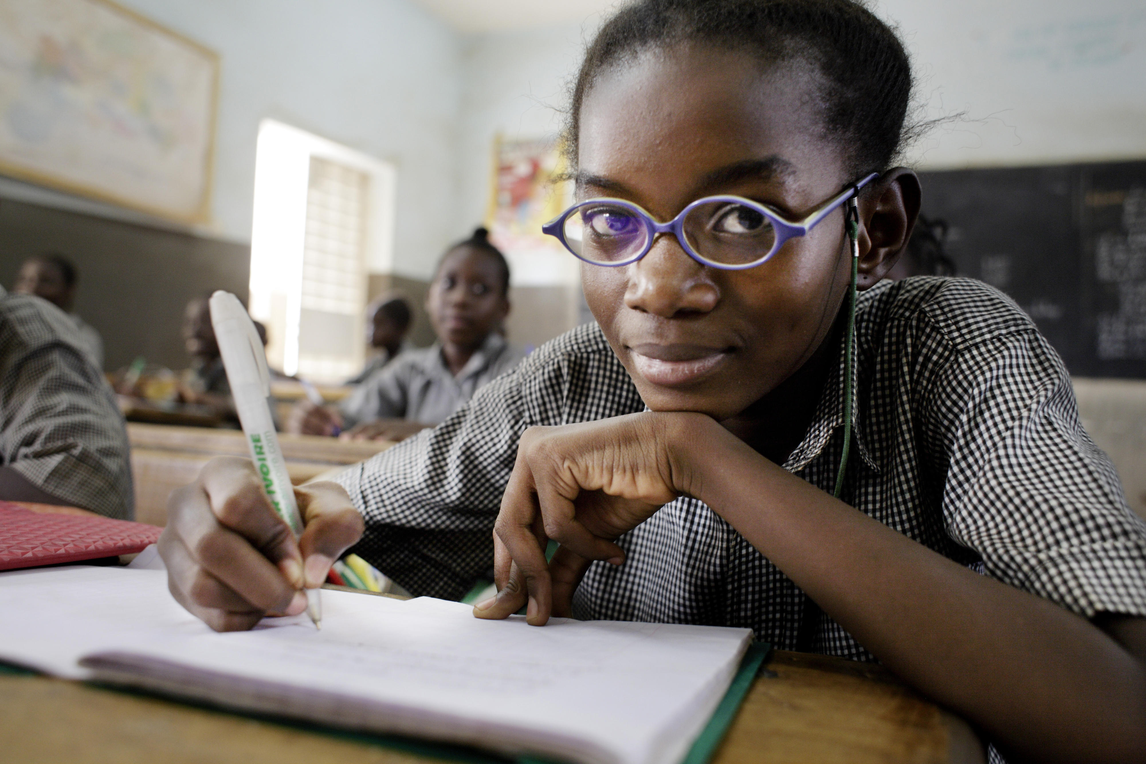 Unterricht an einer Schule in Burkina Faso