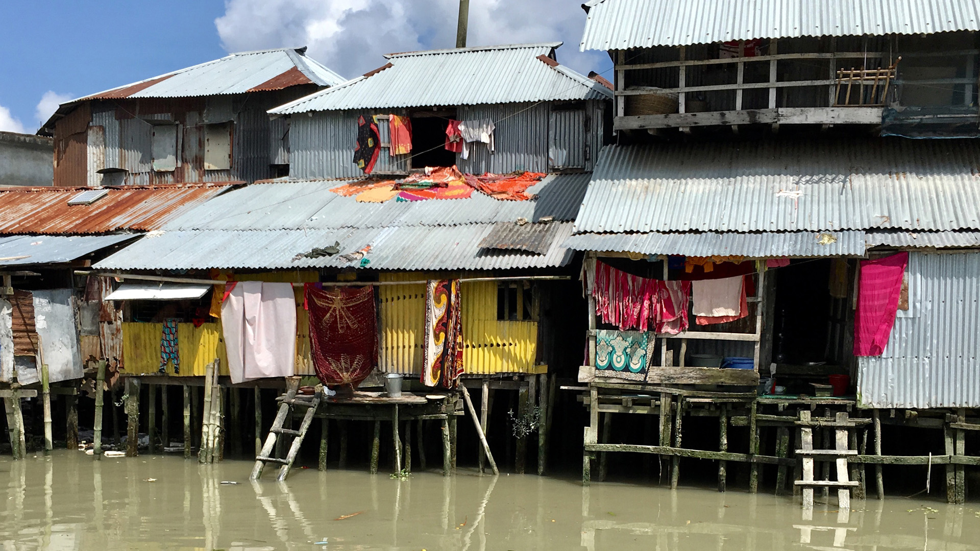 Überschwemmung in der Stadt Barisal in Bangladesch