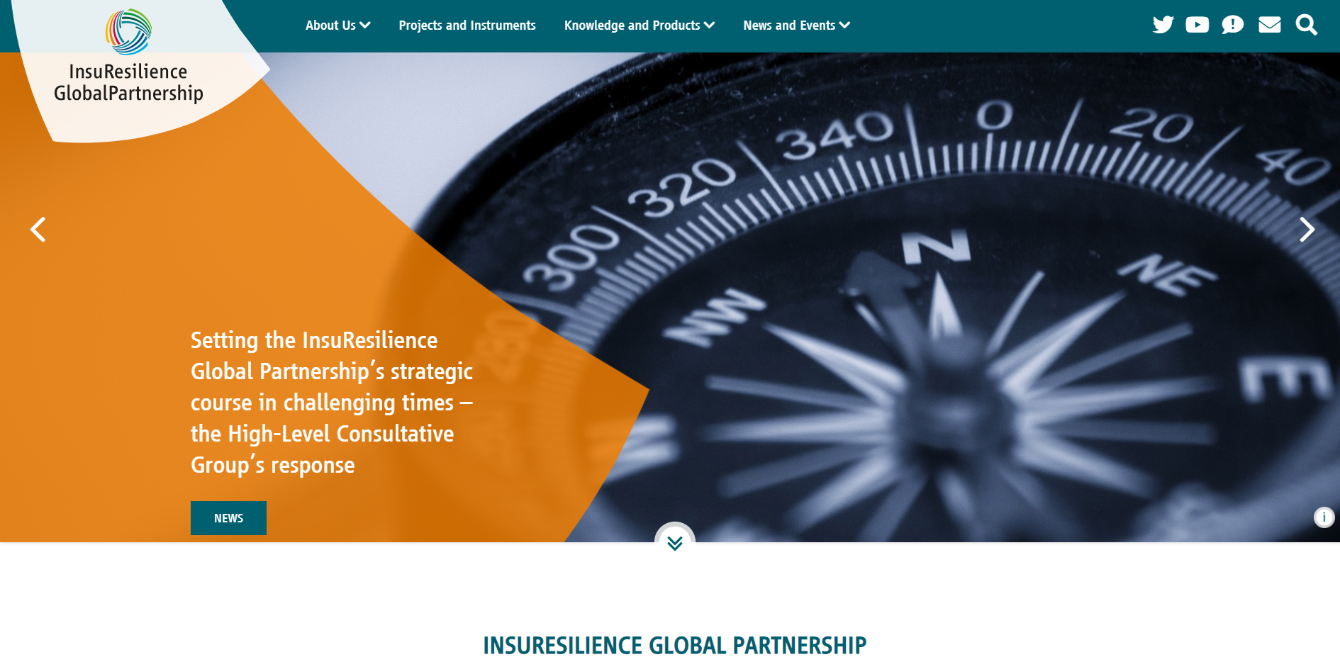 Website of the InsuResilience Global Partnership