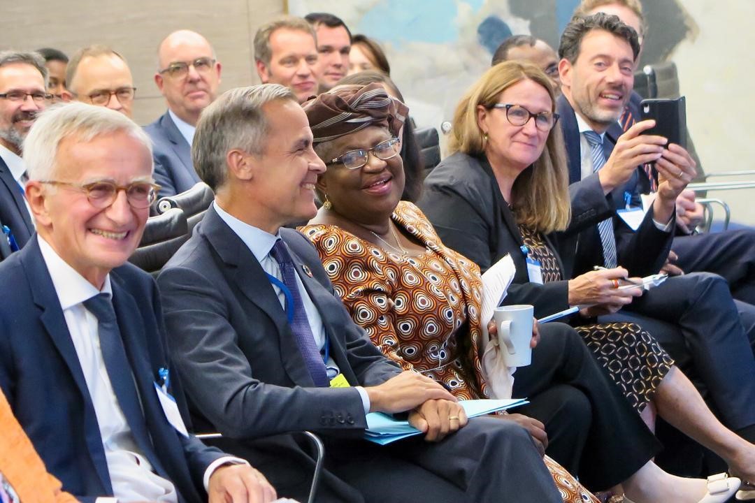 Teilnehmerinnen und Teilnehmer bei der Unterzeichnung der trilateralen Vereinbarung im Rahmen des UN-Klimagipfels in New York im September 2019