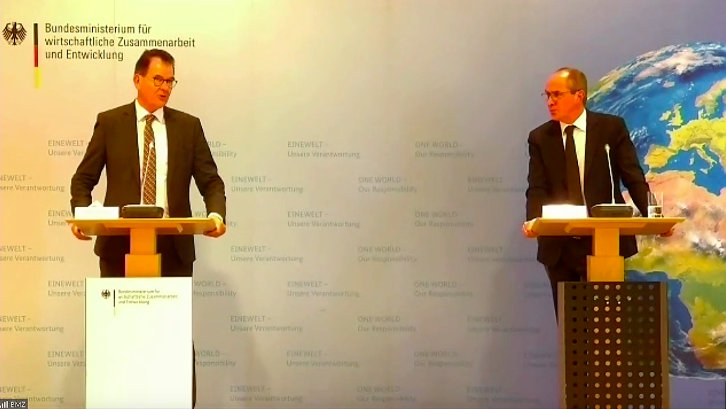 Standbild aus der Pressekonferenz zu Zehn Jahren Syrienkonflikt